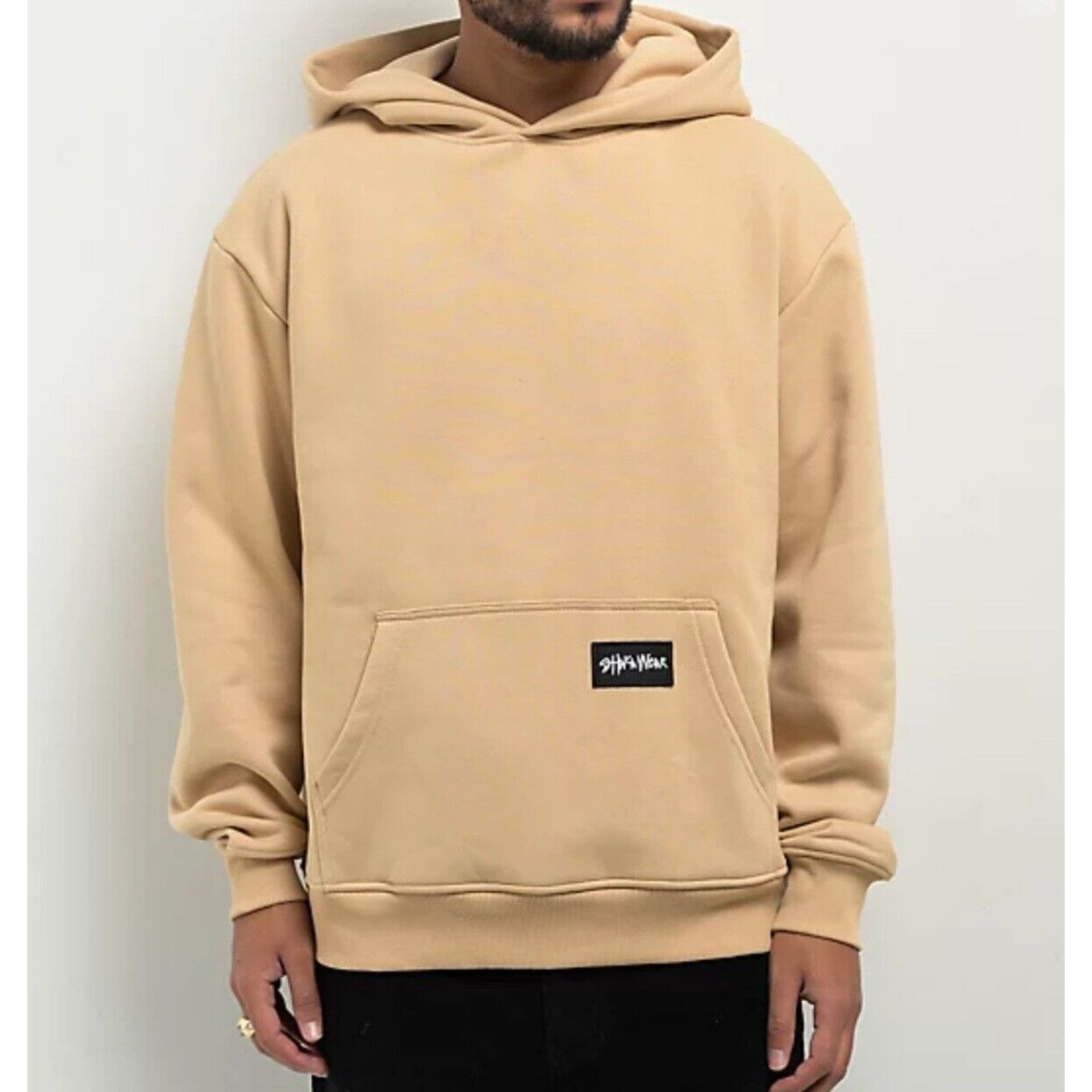 Vintage Shaka Wear Hoodie Heavyweight Cotton Essentials Oatmeal Size US XL / EU 56 / 4 - 1 Thumbnail