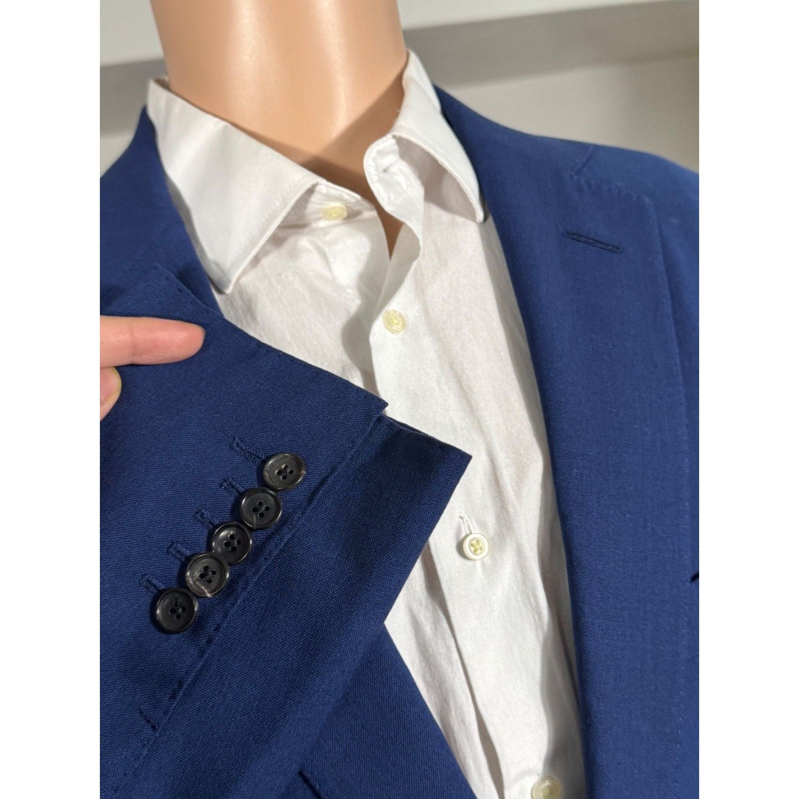 Tom Ford Tom Ford Blue Wool Notch lapel Suit Jacket Blazer 48R US 50 Size 48R - 8 Thumbnail