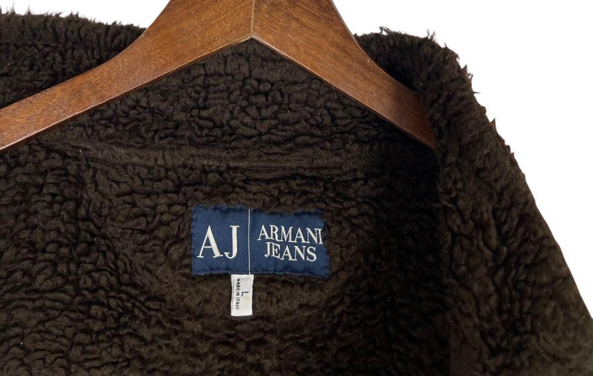 Giorgio Armani Armani Jeans AJ Red Fleece Zip Jacket Sherpa Lined Size US XL / EU 56 / 4 - 9 Thumbnail