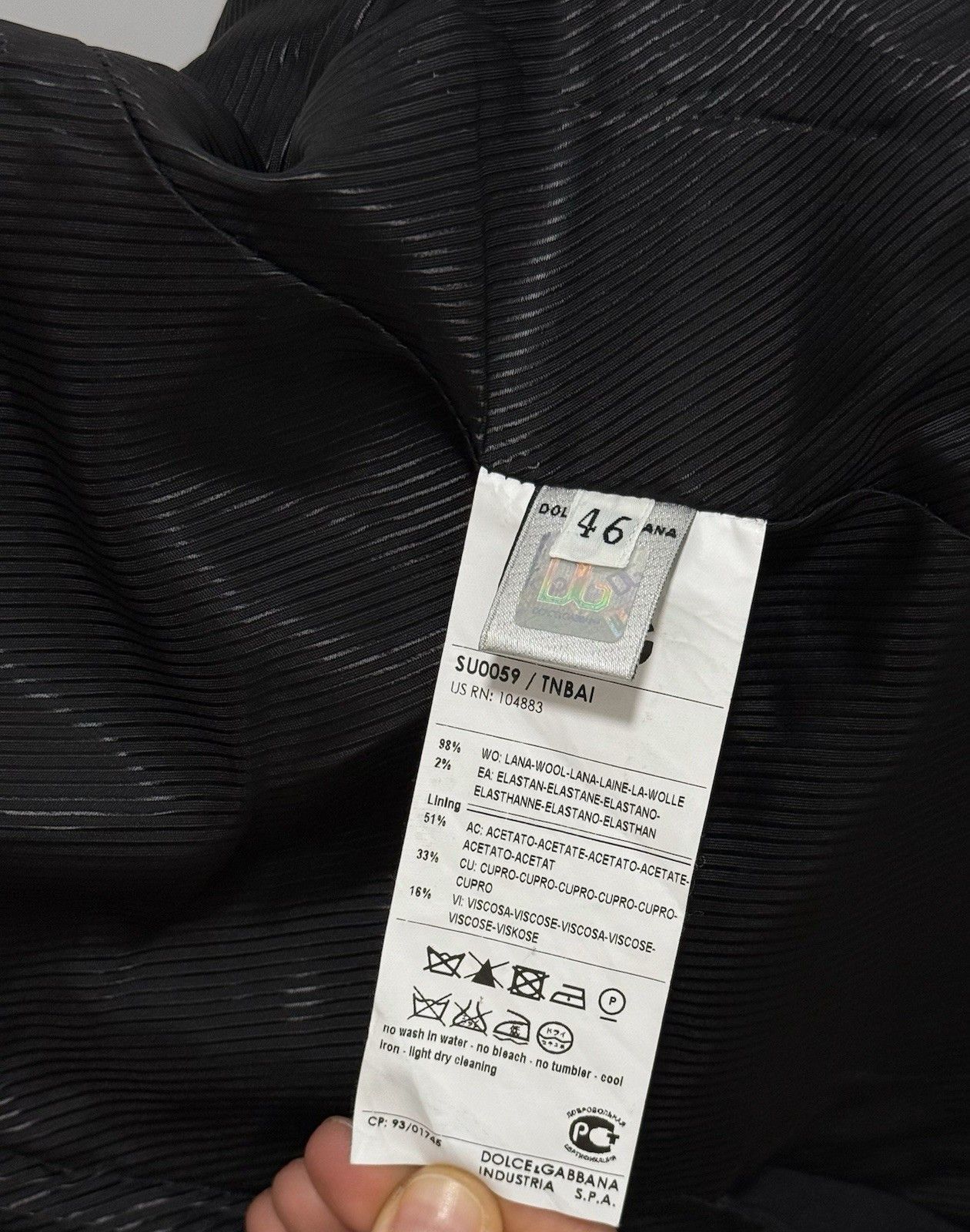 Dolce & Gabbana DDP D&G Dolce & Gabbana Women Fitted Wool Black Jacket Size L / US 10 / IT 46 - 14 Thumbnail