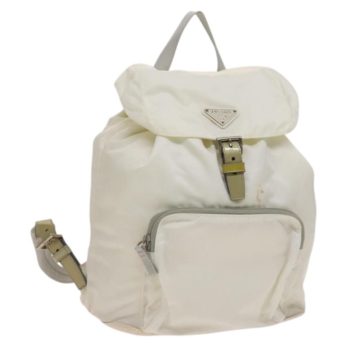 Prada PRADA Backpack Nylon White Silver Size ONE SIZE - 1 Thumbnail