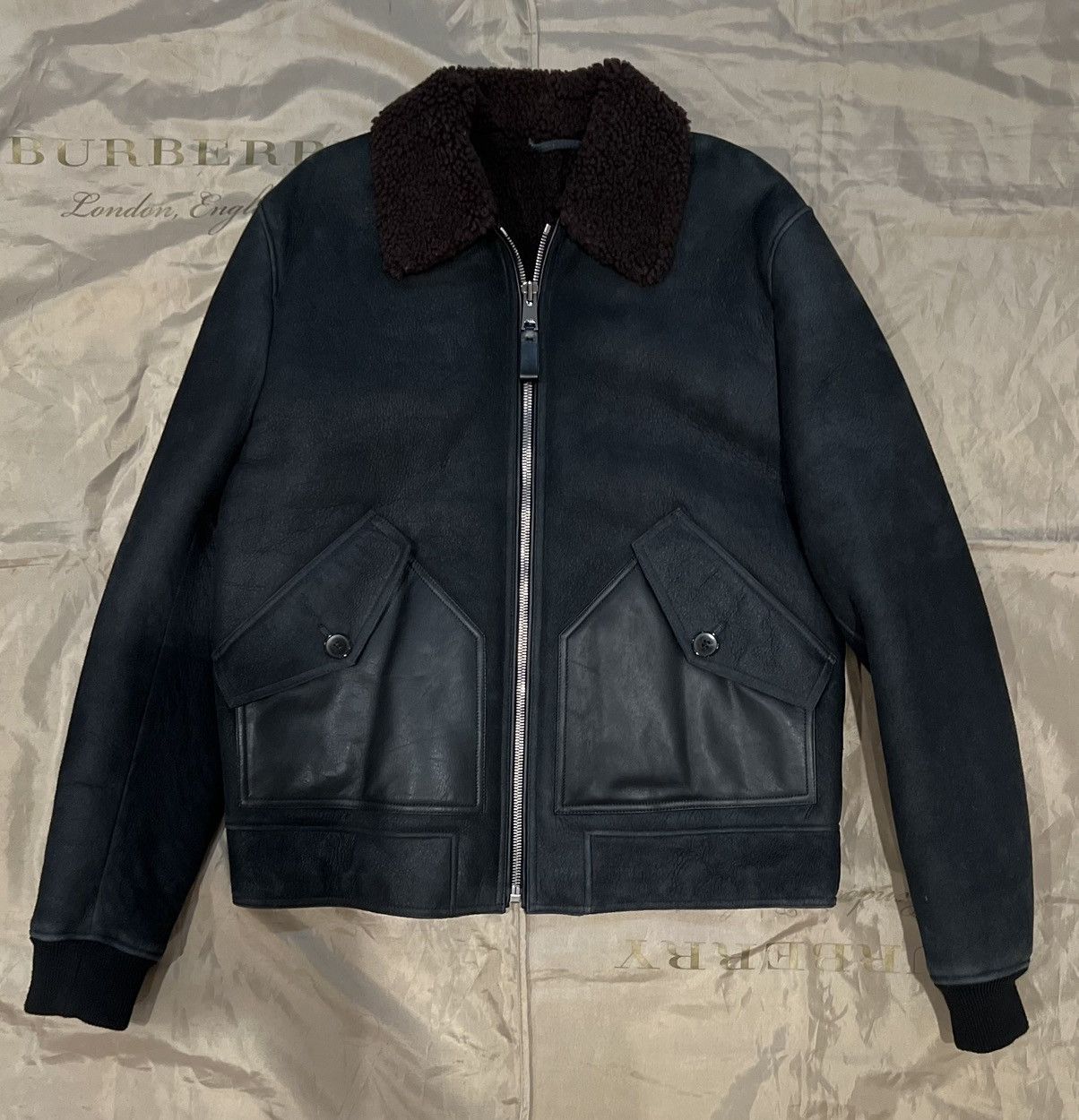 Reiss Reiss Shearling Bomber Jacket size L Size US L / EU 52-54 / 3 - 1 Thumbnail