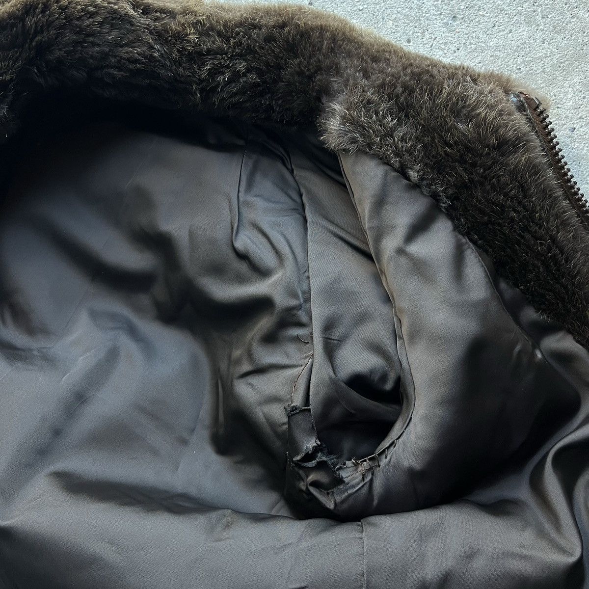 Japanese Brand × Vintage Natural Fur bomber flight vintage riri zip jacket Brown Size US S / EU 44-46 / 1 - 7 Thumbnail