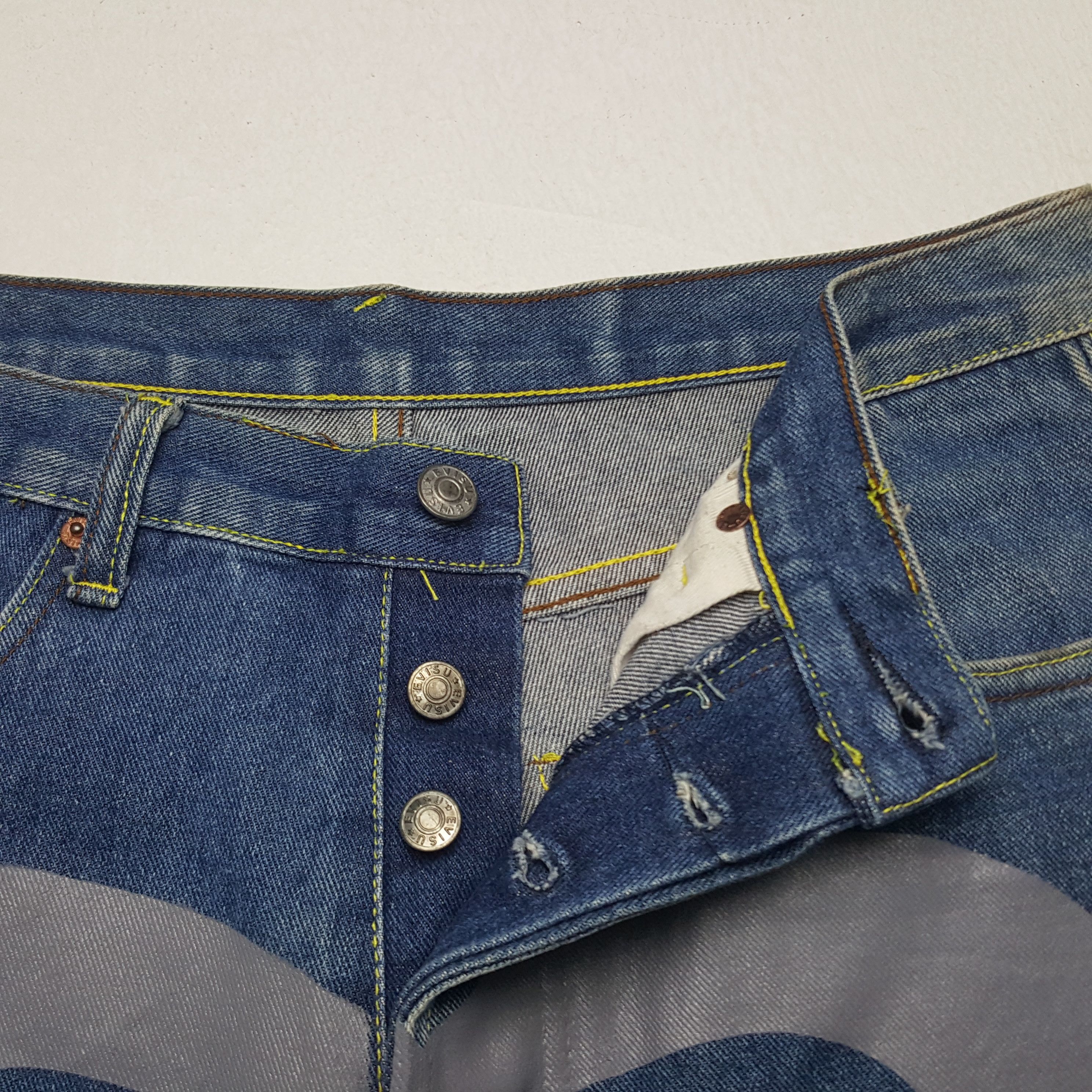 Japanese Brand × Vintage Vintage Evisu Japanese Brand Daicock Custom Art Denim Jeans Size US 32 / EU 48 - 7 Thumbnail