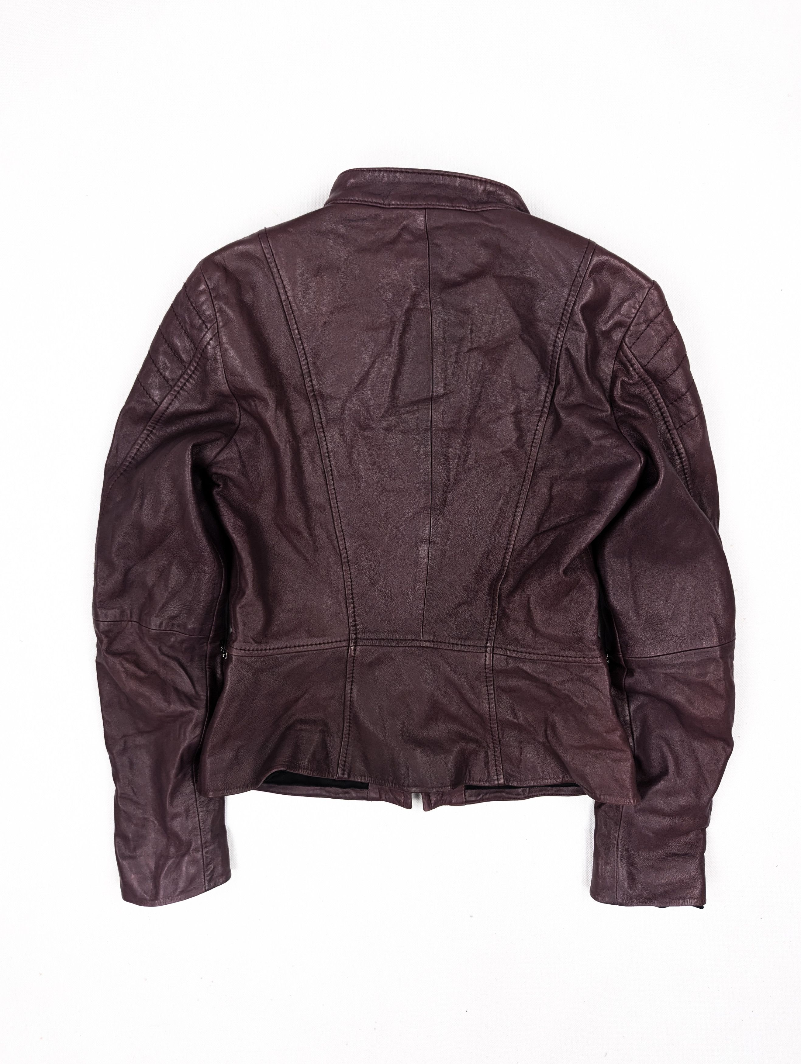 Hugo Boss Hugo Boss burgundy leather jacket XS 34 Size XS / US 0-2 / IT 36-38 - 3 Thumbnail