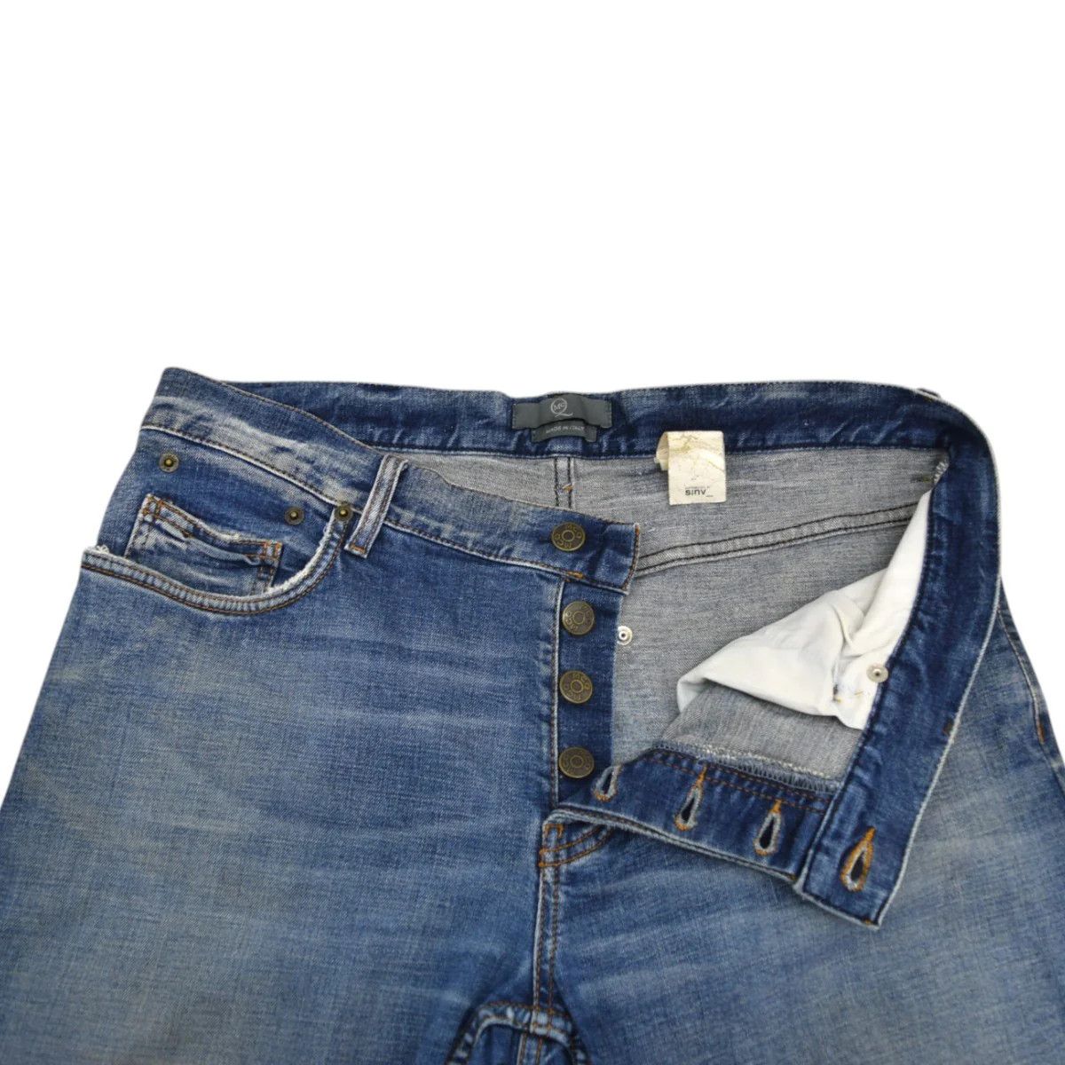 MCQ Distressed Pocket Embroidered Jeans Pants Size US 34 / EU 50 - 5 Thumbnail