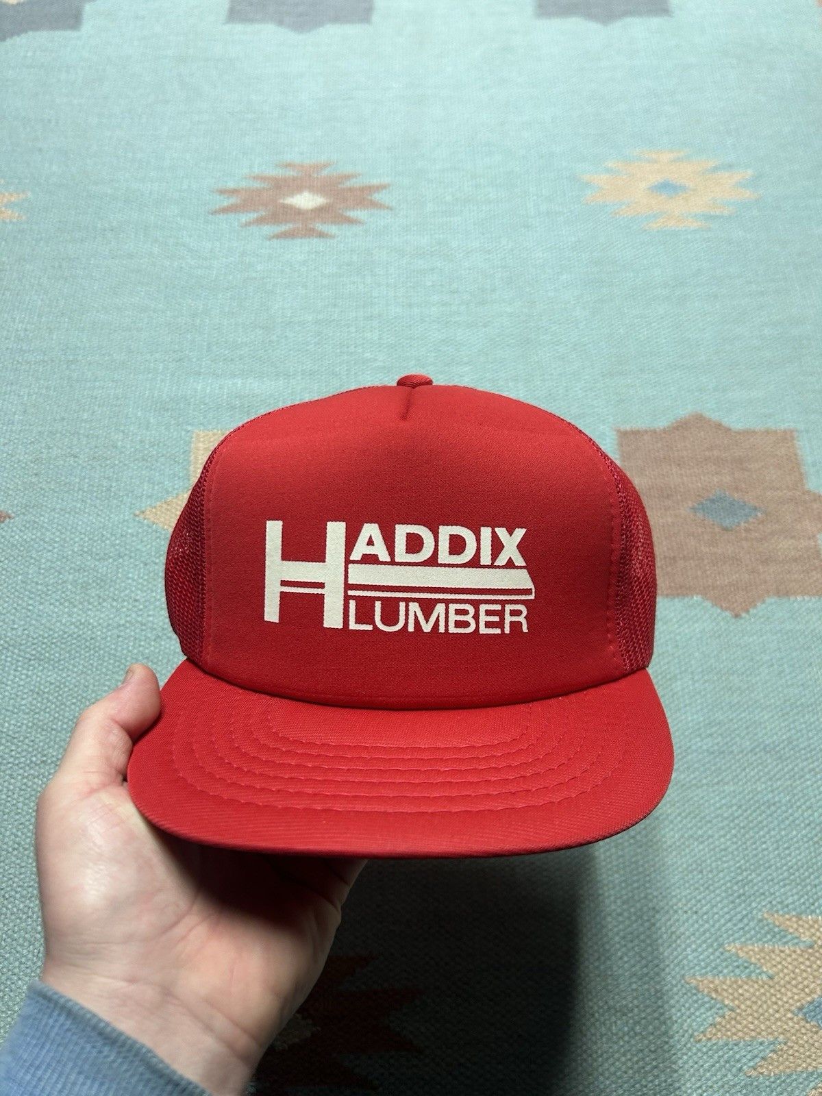 Vintage Vintage trucker hat Haddix Lumber red Michigan snapback Size ONE SIZE - 2 Thumbnail