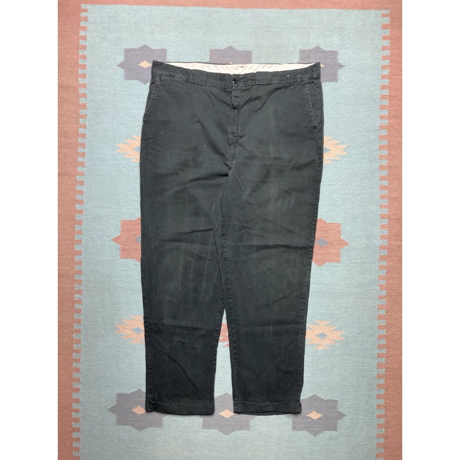Vintage VINTAGE 1950S CHINO WORK PANTS Black Sail Cloth Cotton Twill Workwear 43x30 Pants Men 43 30 Black Sail Cloth 1950s Workwear Chino Pants Men Size US 43 - 4 Thumbnail
