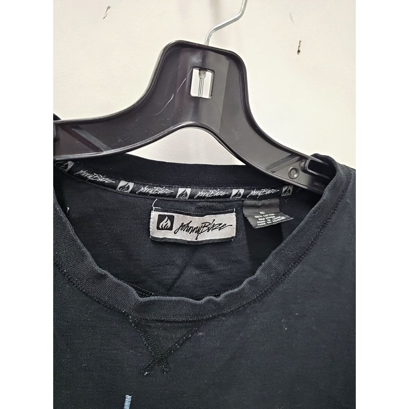 Vintage VINTAGE 90s Johnny Blaze JB NYC Hood Rats Patches T-Shirt XL Black Denim Hooded Mens T-Shirt 90s Rare Size US XL / EU 56 / 4 - 2 Thumbnail