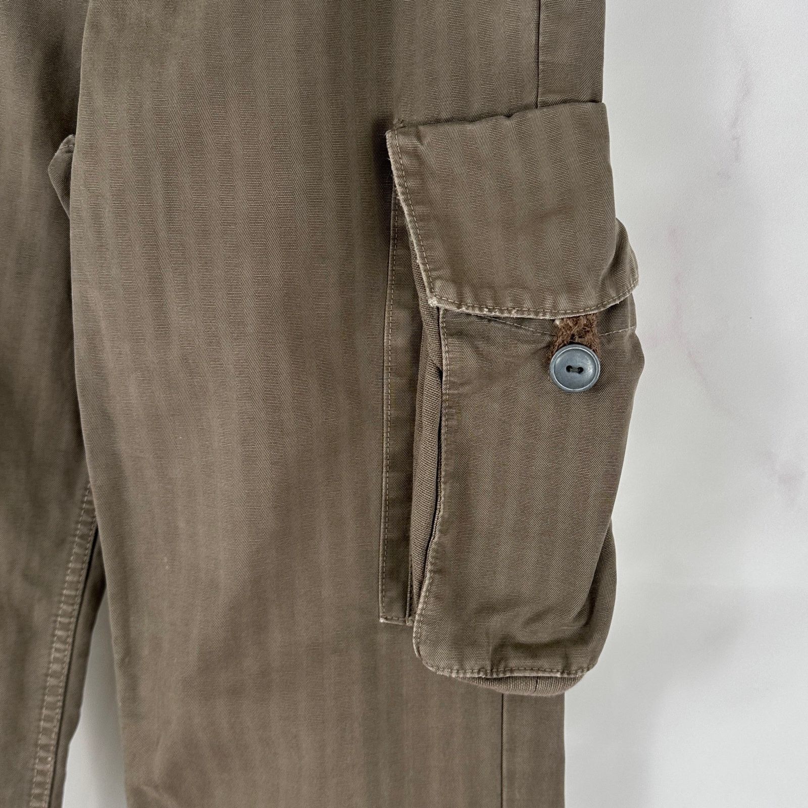 Kapital Brown Striped Cargo Pants Size US 29 - 4 Thumbnail