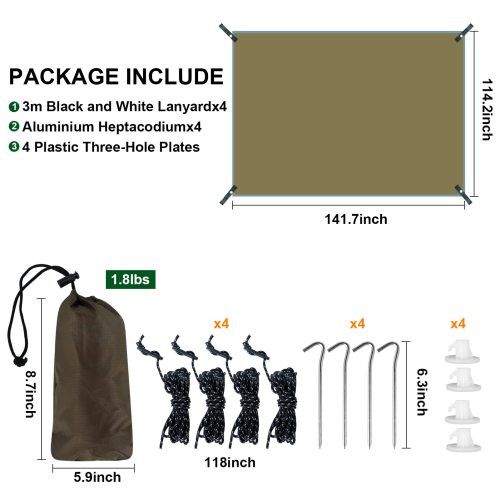 Designer × Homemade Camping Tarp Waterproof, Hammock Rain Fly Lightweight, Backp Size US L / EU 52-54 / 3 - 3 Thumbnail