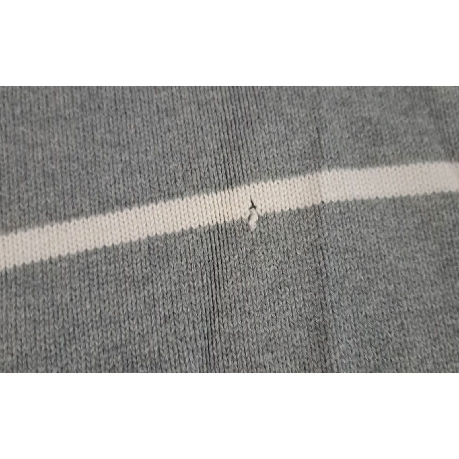 Ralph Lauren VINTAGE Ralph Lauren Polo Jeans Company Sweater 1/4 Zip Striped Grey Gray Mens M Knit Cotton Logo Runway Casual Winter Fall Spring Size US M / EU 48-50 / 2 - 3 Thumbnail