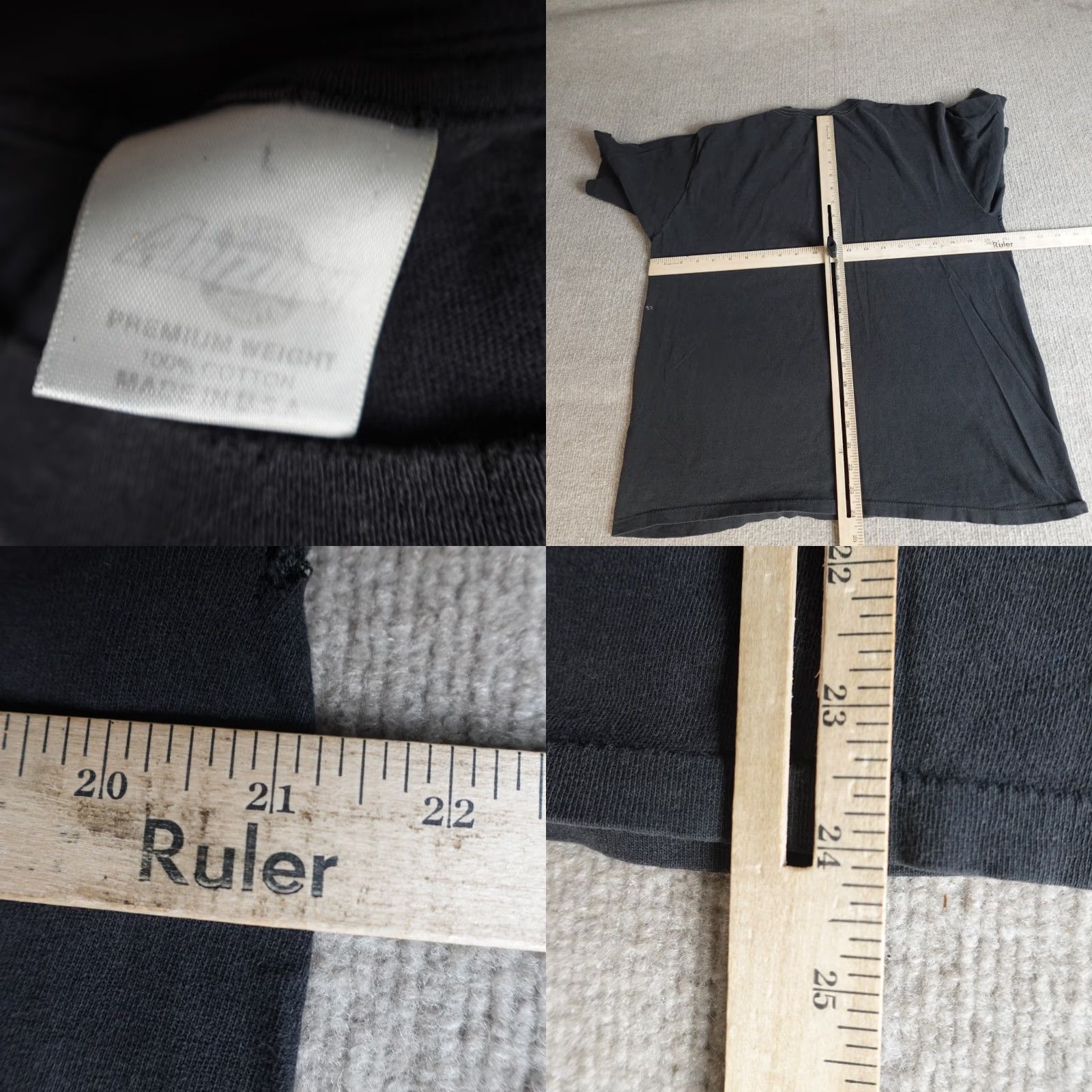 Vintage VINTAGE American Vintage The Jim Rose Shirt M Black Cotton T-Shirt Mens 1990s Short Sleeve Crew Neck Built-In Hole Wear Size US M / EU 48-50 / 2 - 8 Thumbnail
