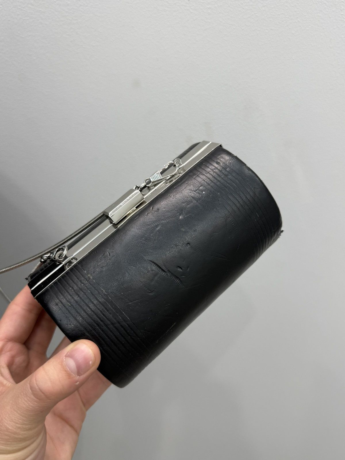 Jean Paul Gaultier Jean Paul Gaultier JPG Cylinder Black Clutch Bag Size ONE SIZE - 2 Thumbnail