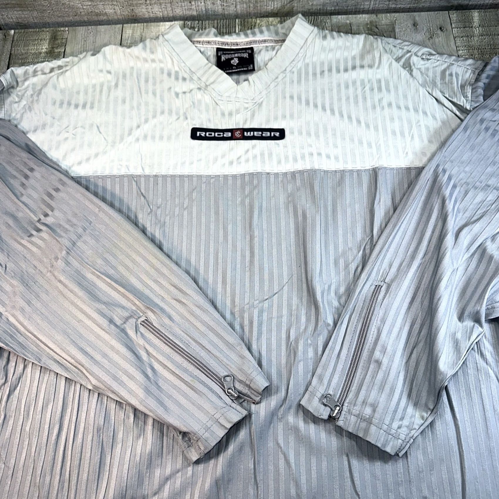Rocawear VINTAGE Rocawear Men Long Sleeve Active Shirt Zipper XL Gray Mens Size US XL / EU 56 / 4 - 2 Thumbnail