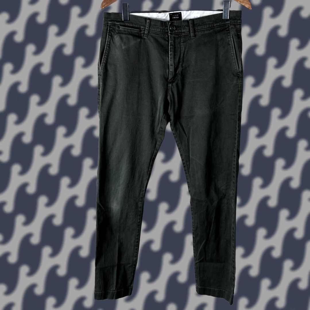 J.Crew J.Crew 484 Stretch Chino Pants Mens 30x32 Dark Olive Green Slim Trousers Size US 30 / EU 46 - 1 Thumbnail
