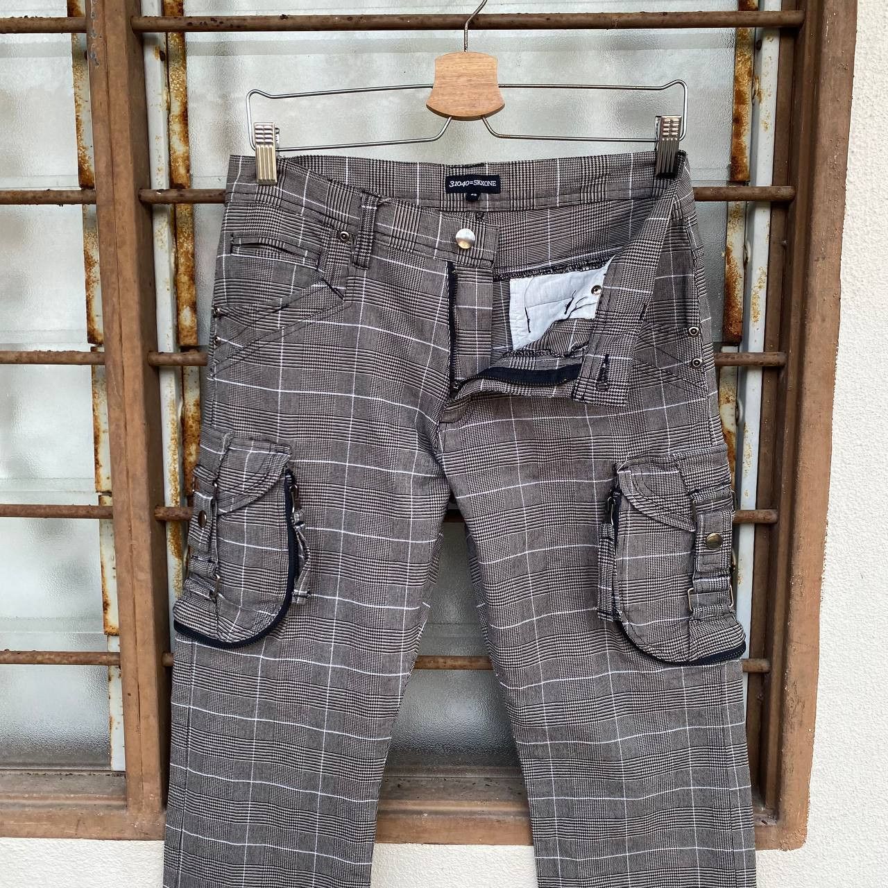 Japanese Brand PRISONER PANT CARGO SKKONE 31040 PIN STRIPE JAPANESE STYLE Size US 29 - 8 Thumbnail