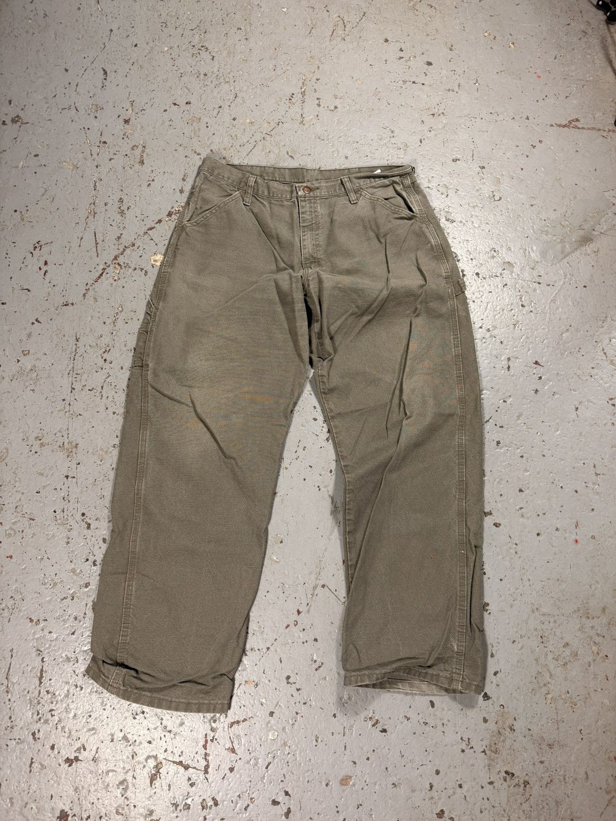Other Vintage Olive Green Carpenter Pants Size US 34 / EU 50 - 3 Thumbnail