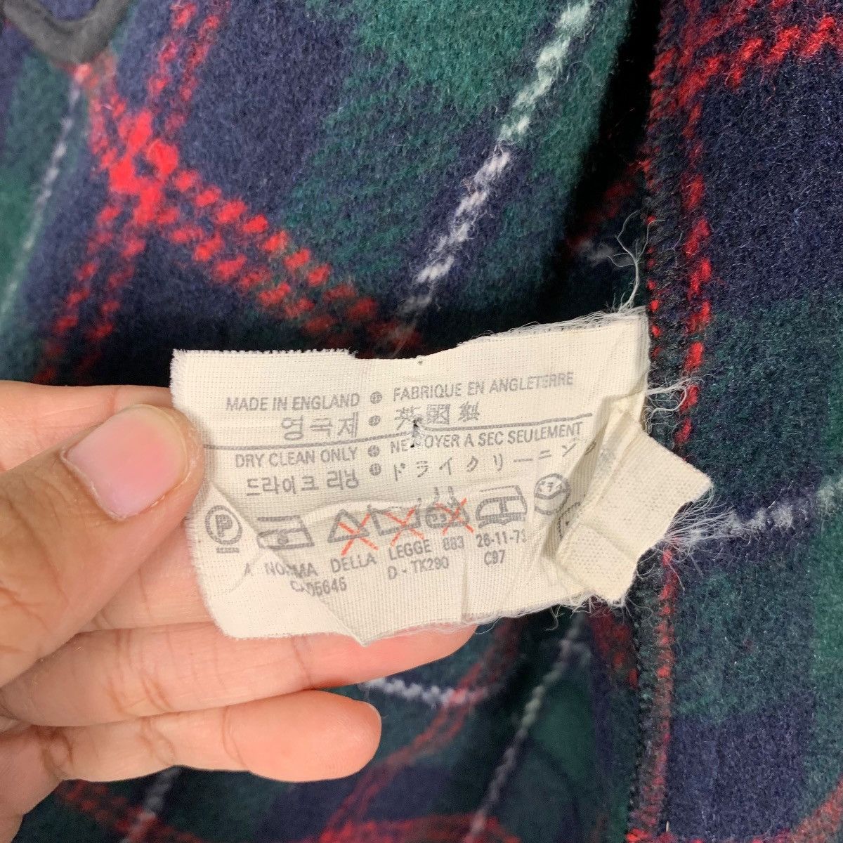 Gloverall GLOVERALL Tartan Lined Hooded Wool Long Coat #1356-C61 Size US M / EU 48-50 / 2 - 18 Thumbnail
