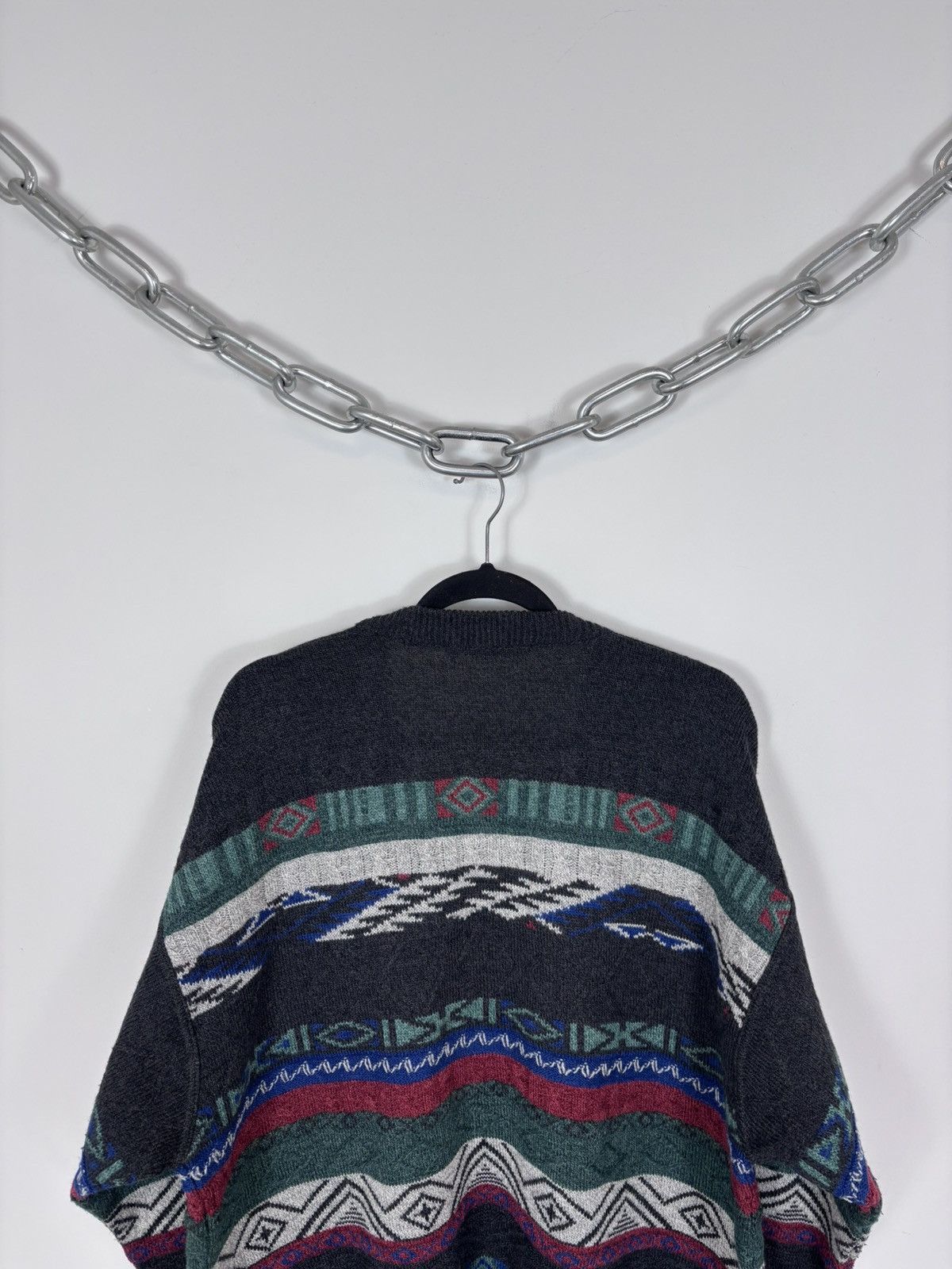 Other Vintage Hans Lettmann Men’s Abstract Knit Cardigan Sweater Size US XL / EU 56 / 4 - 16 Thumbnail