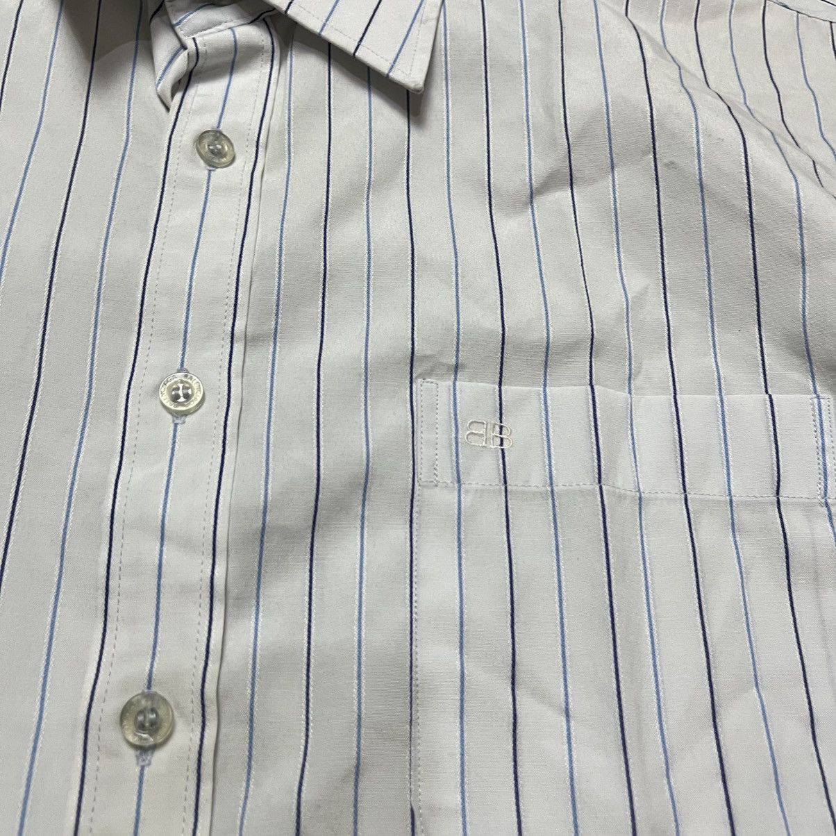 Balenciaga QUICK SALE🔥Balenciaga Striped Short-Sleeve Shirt Size US L / EU 52-54 / 3 - 3 Thumbnail