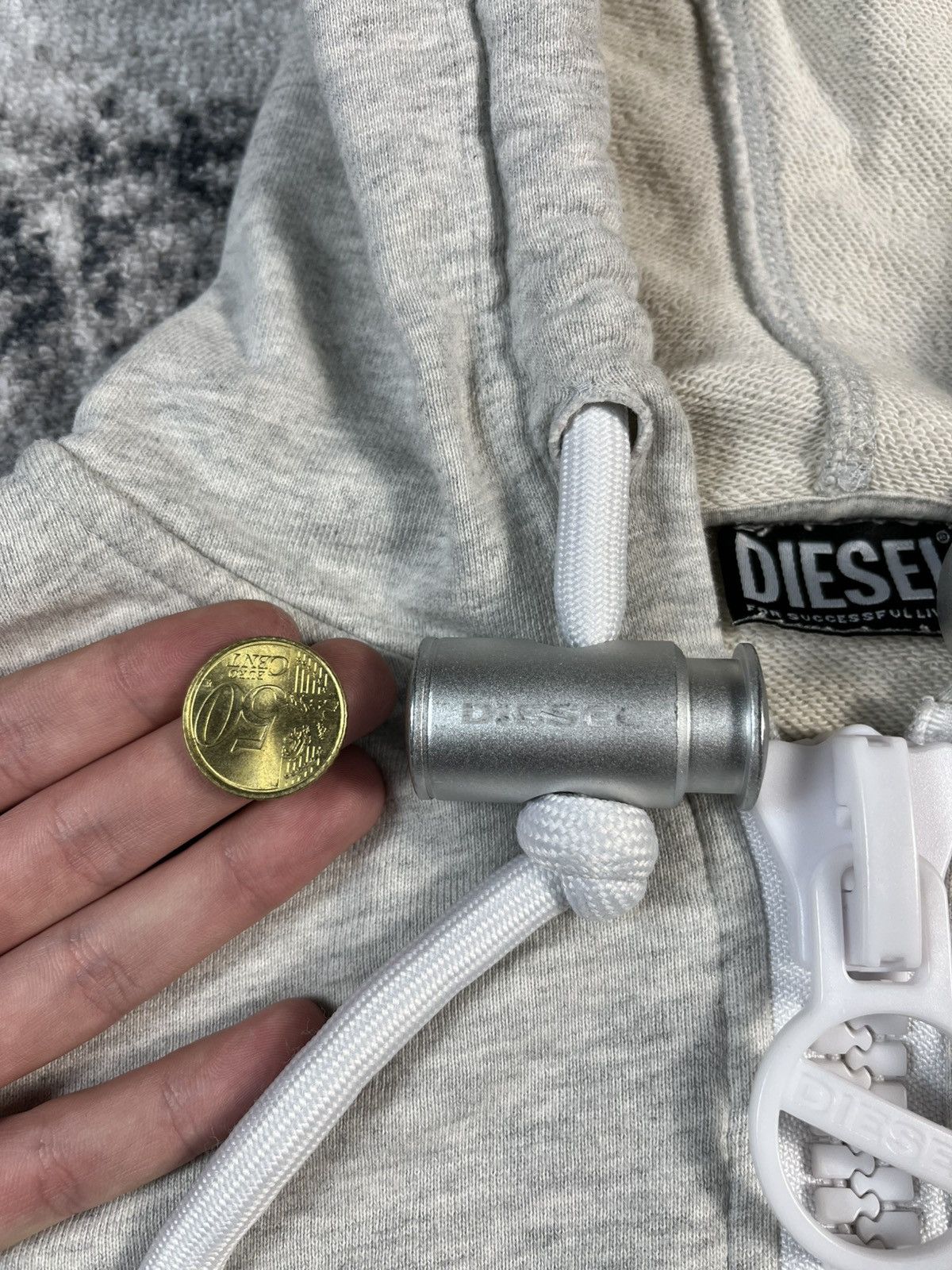 Diesel Diesel Cropped Half Zip Hoodie Big Hardware Size S / US 4 / IT 40 - 9 Thumbnail