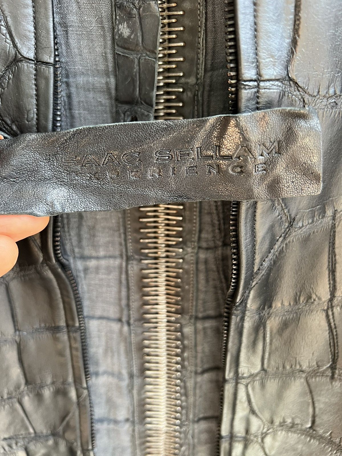 Isaac Sellam Experience black alligator jacket
