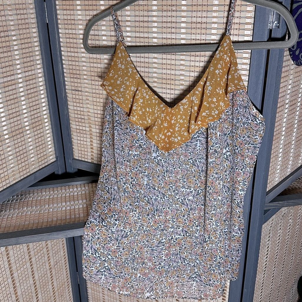Banana Republic Banana Republic Small Floral Print Cami w/ Adjustable Straps Size S / US 4 / IT 40 - 2 Thumbnail
