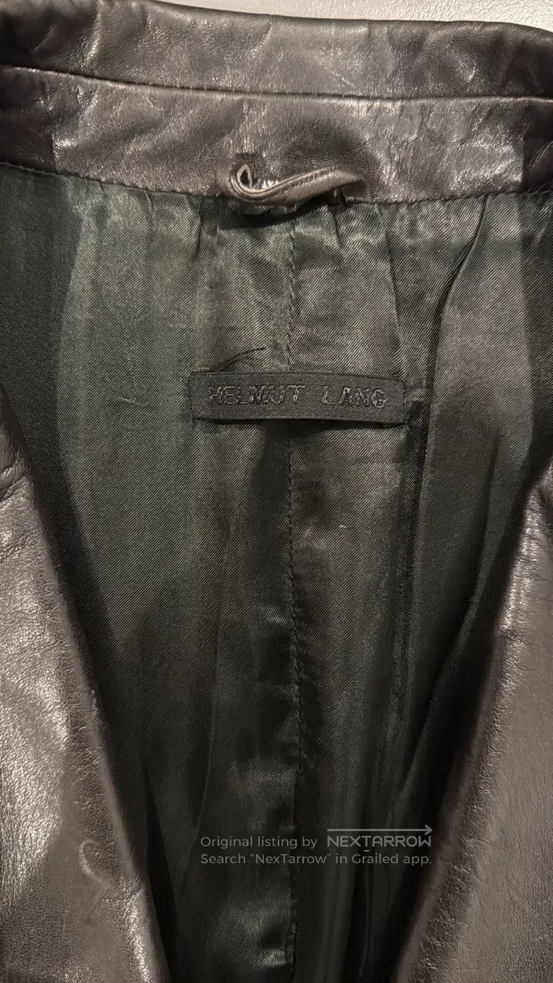 Helmut Lang HELMUT LANG Original Black Brown Leather Coat Size US L / EU 52-54 / 3 - 4 Thumbnail