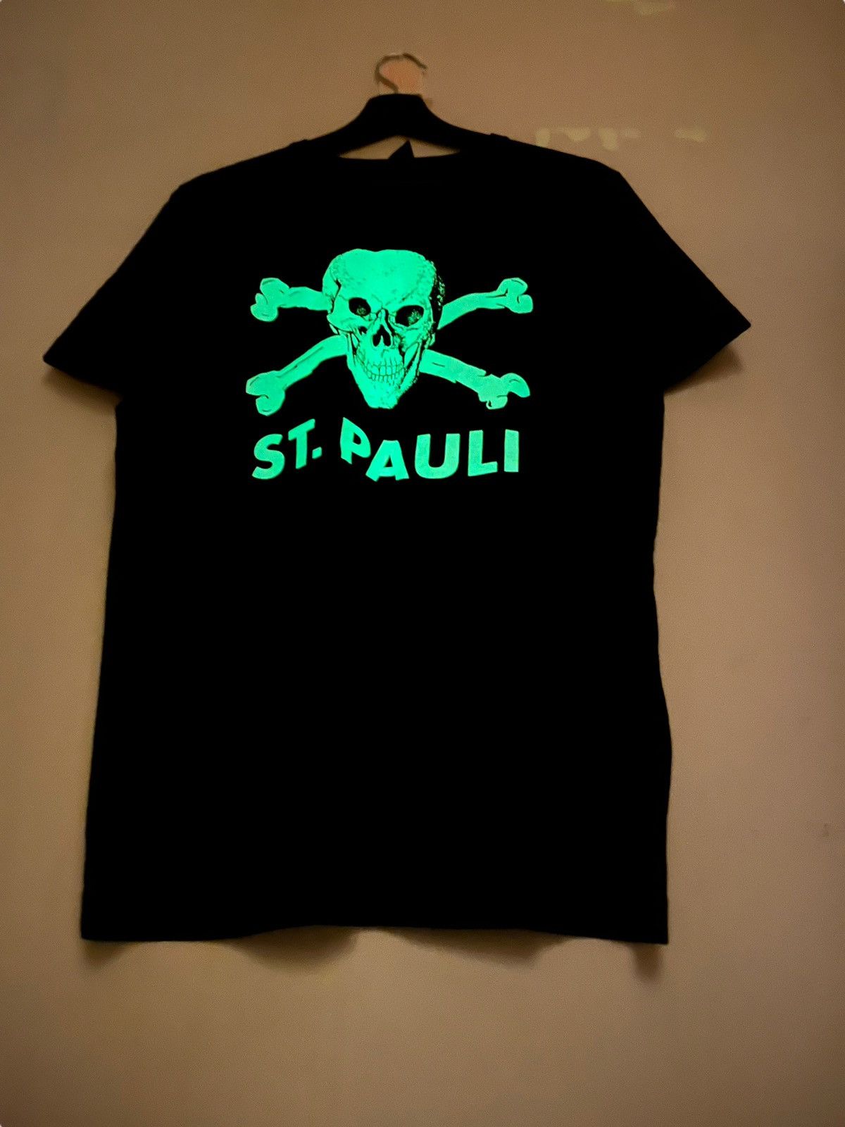 Vintage St. Pauli Luminous Football T-Shirt Black Size US M / EU 48-50 / 2 - 2 Thumbnail