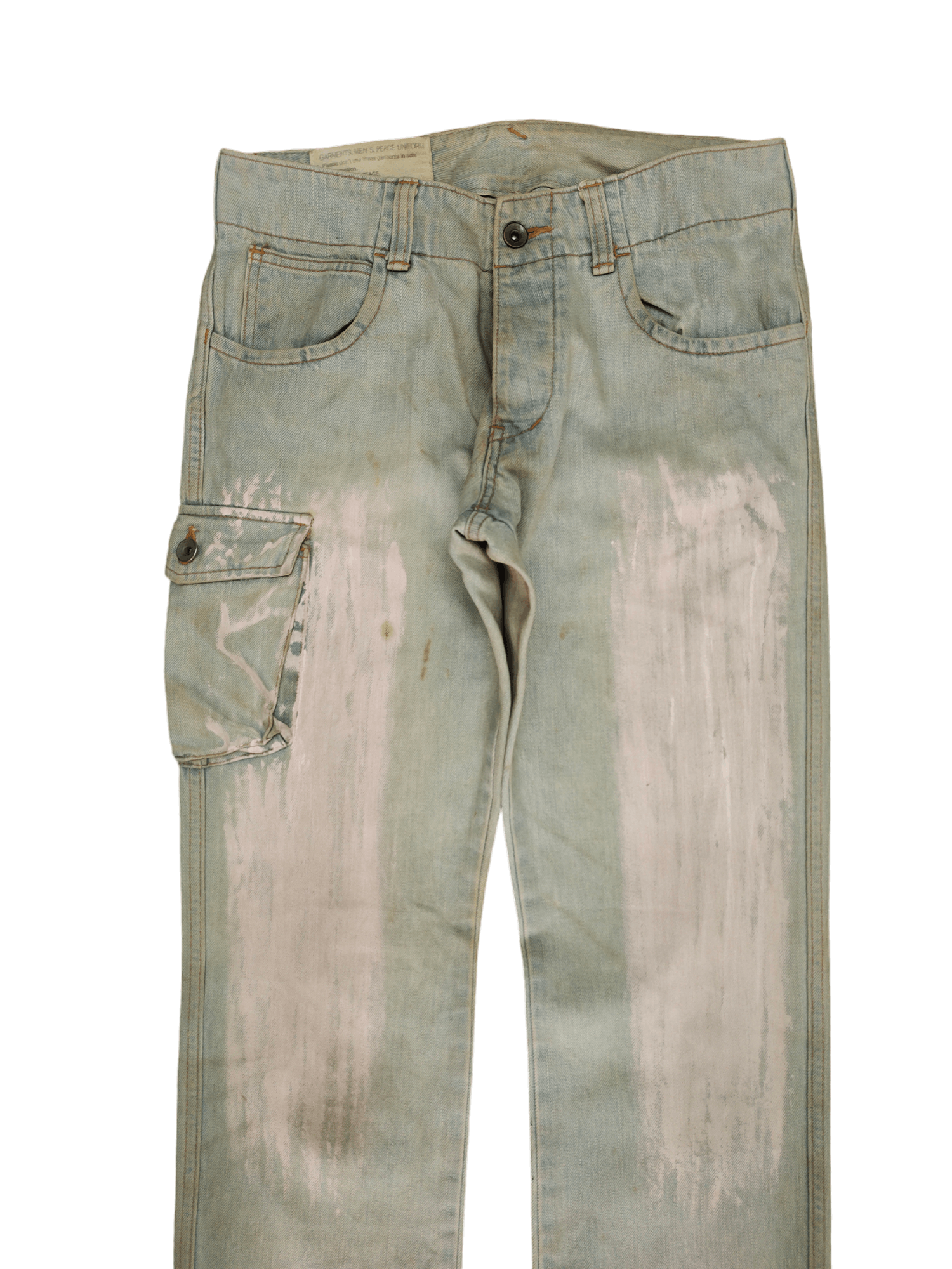 Kapital 1990s John Bull Dirty Worker Cargo Denim Pants 1967 Pattern Size US 30 / EU 46 - 2 Thumbnail