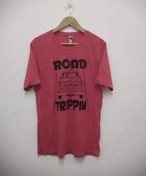 Vintage Next Level "Road Trippin" Graphic T-Shirt Red Heather Size US L / EU 52-54 / 3 - 1 Thumbnail