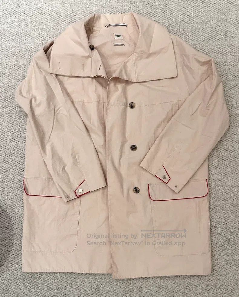 Hermes Hermes Women's light beige trench coat, mid-length Size XS / US 0-2 / IT 36-38 - 1 Thumbnail