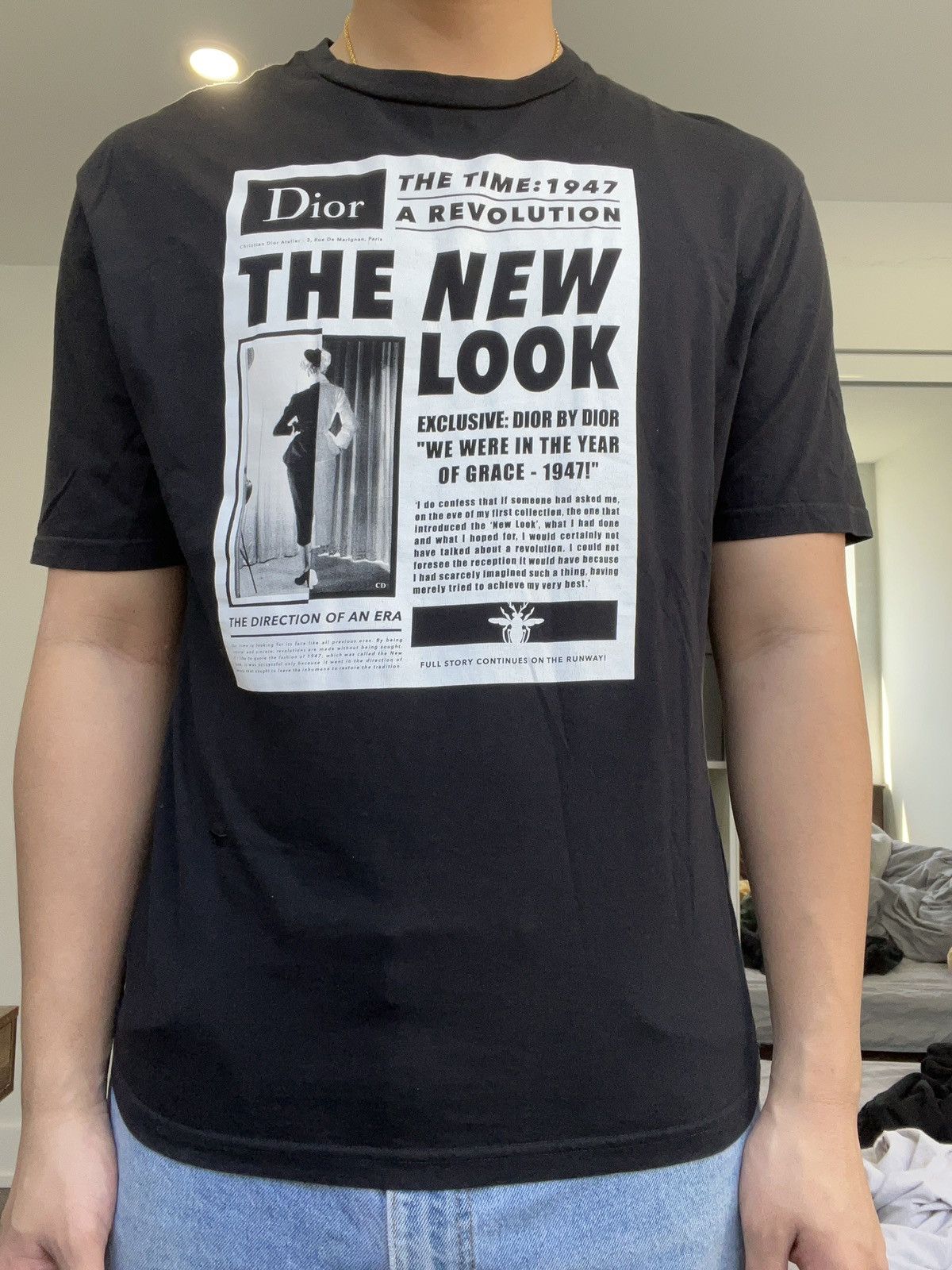 Dior Dior Homme “The New Look” Black Graphic T-Shirt | Grailed