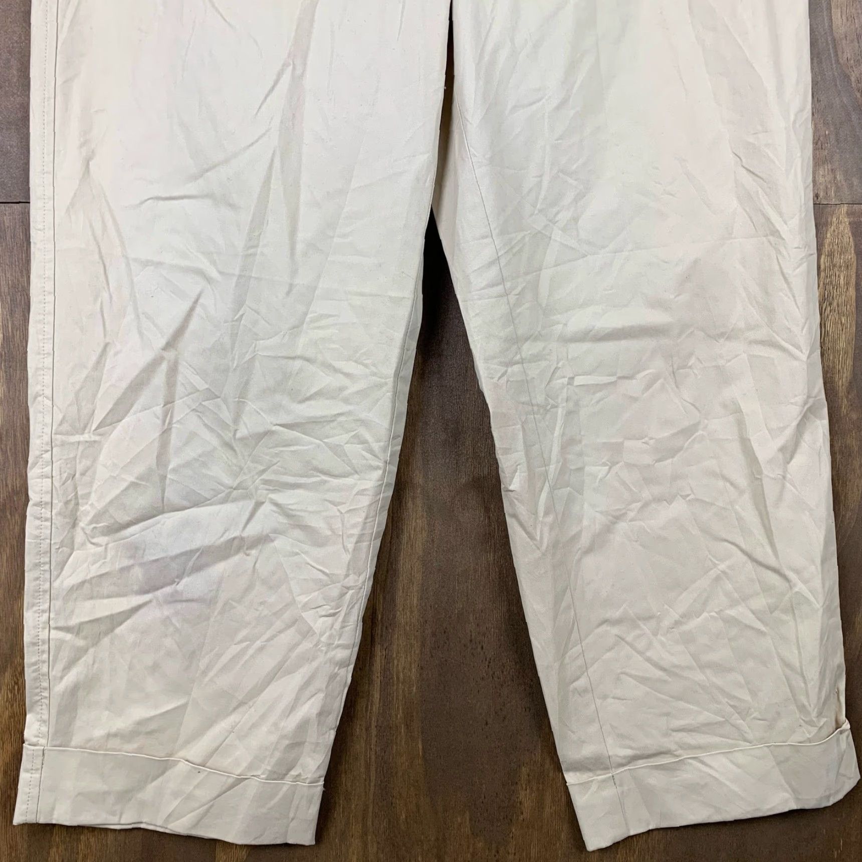 Talbots Talbots Women Pants Tan High Rise Pull On Side Zip Cuffed Ankle Stretch 12 Size 24" / US 00 / IT 34 - 3 Thumbnail