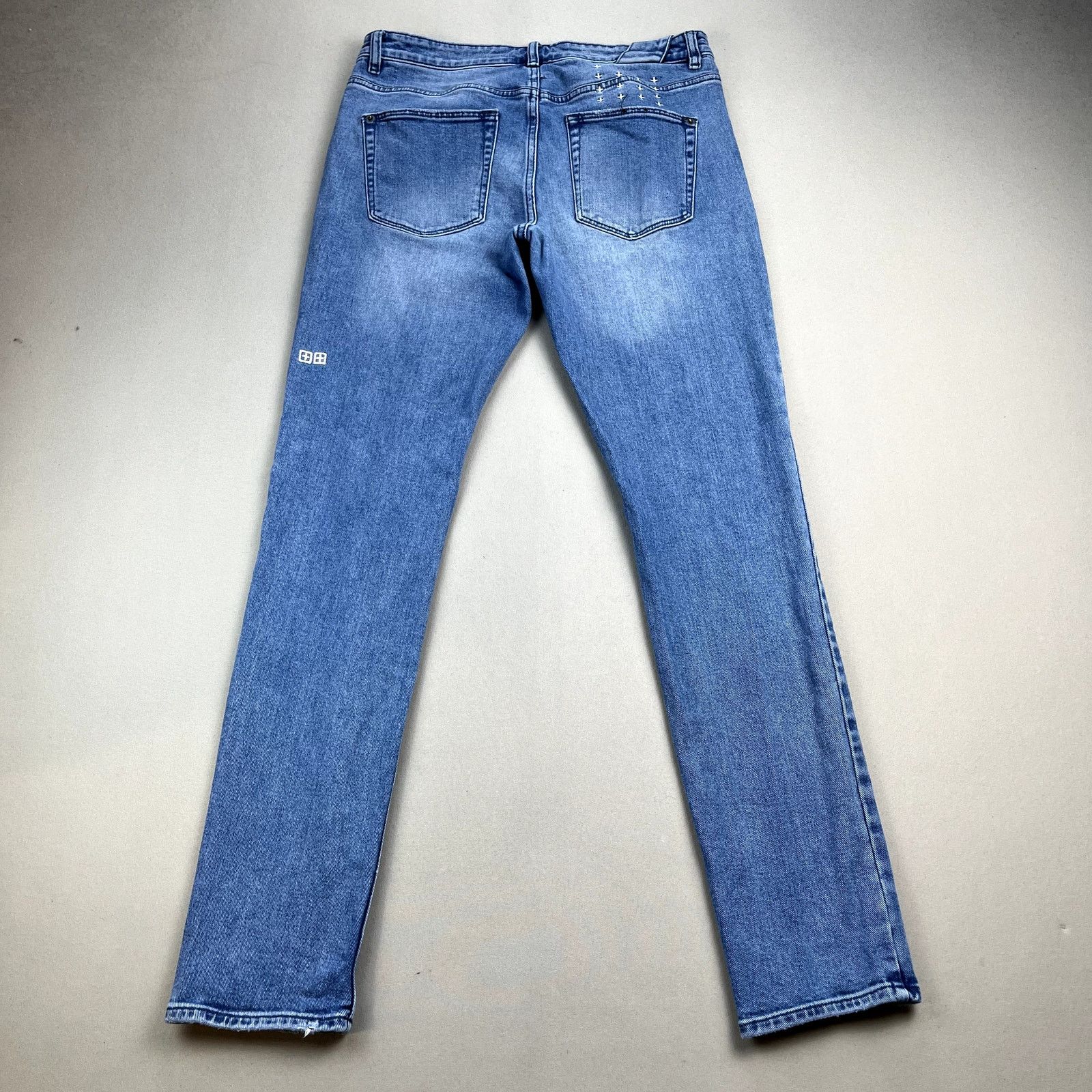 image of Ksubi Chitch Jeans Mens 33 Blue Ash Denim Slim Skinny Fit