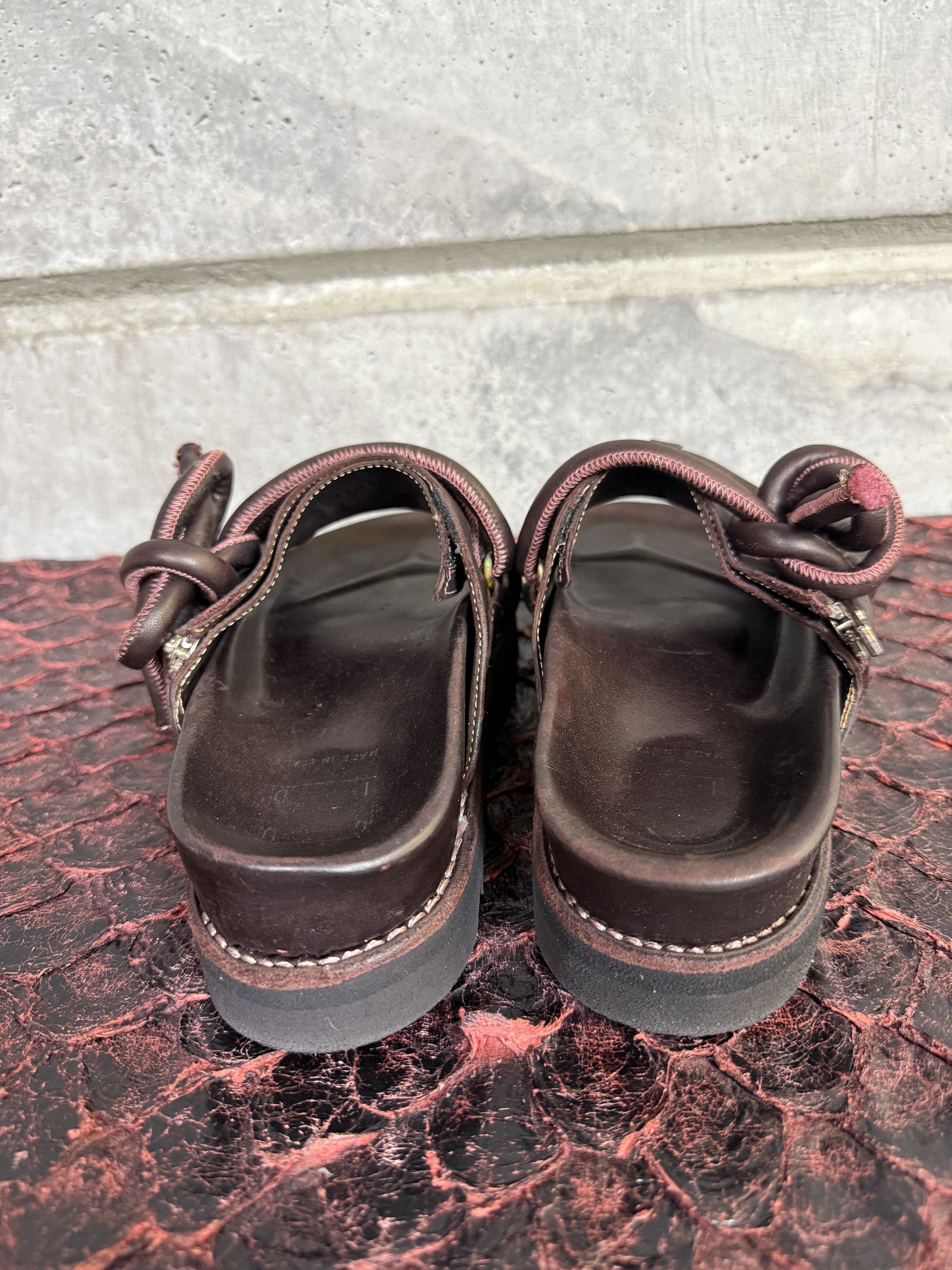 Guidi Guidi BRK09 Lace-Up zip Leather Sandals Size US 7 / IT 37 - 3 Thumbnail