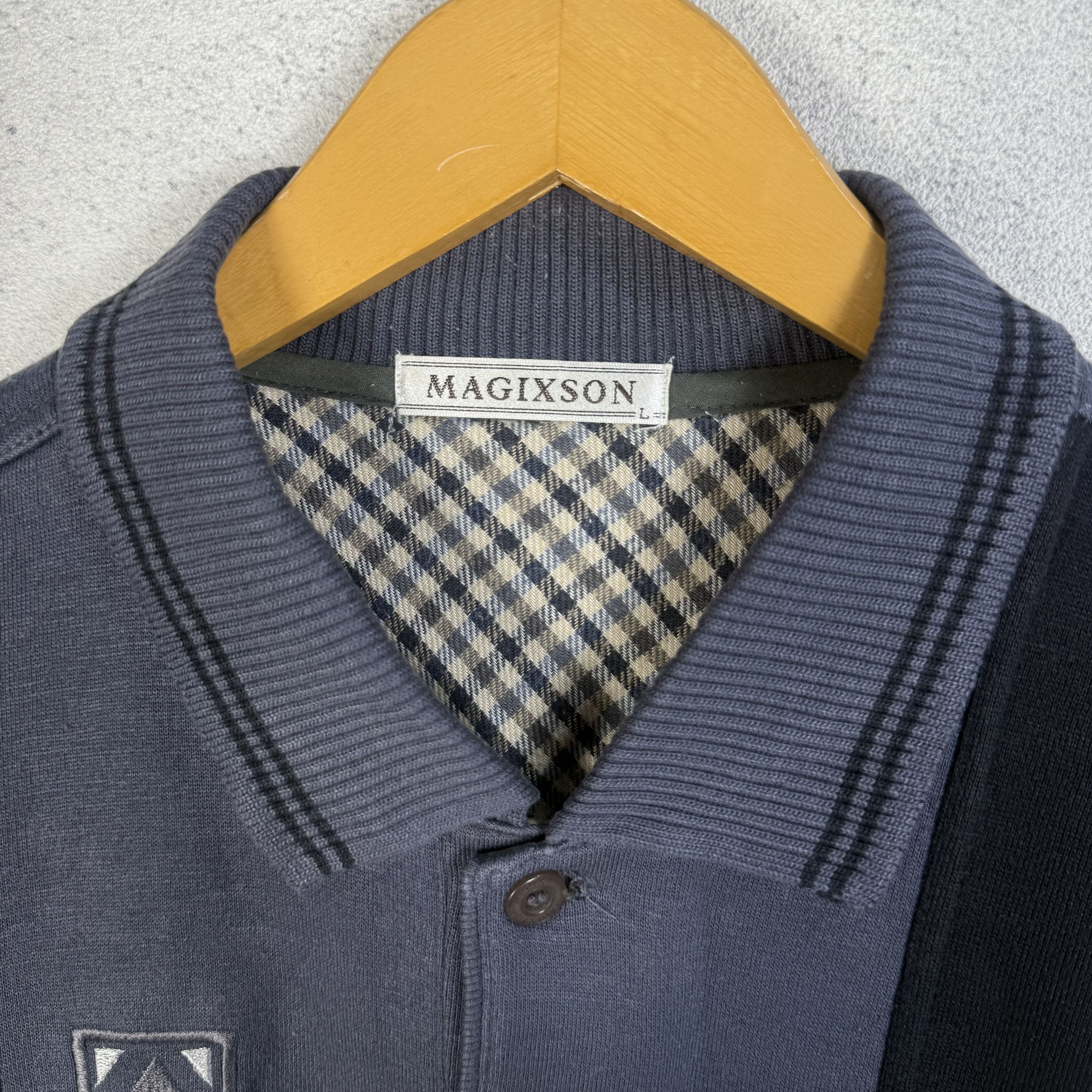 Vintage Vintage Magixson Collared Sweatshirt Crewneck Size US L / EU 52-54 / 3 - 4 Thumbnail