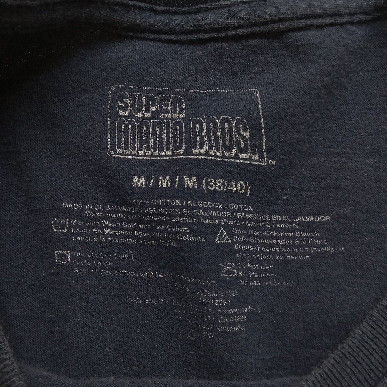 & Other Stories Super Mario Bros T-Shirt M Men's Blue Short Sleeve Cotton Size US M / EU 48-50 / 2 - 4 Thumbnail
