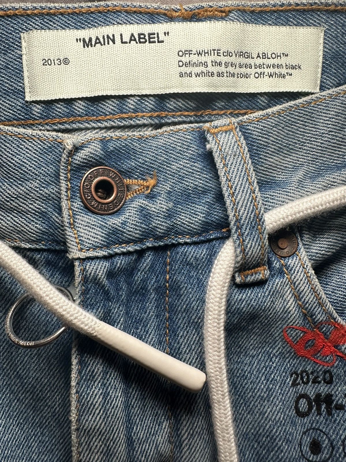 Off-White × Virgil Abloh Off-White 2013 Slim-fit Printed Jeans Size US 34 / EU 50 - 5 Thumbnail