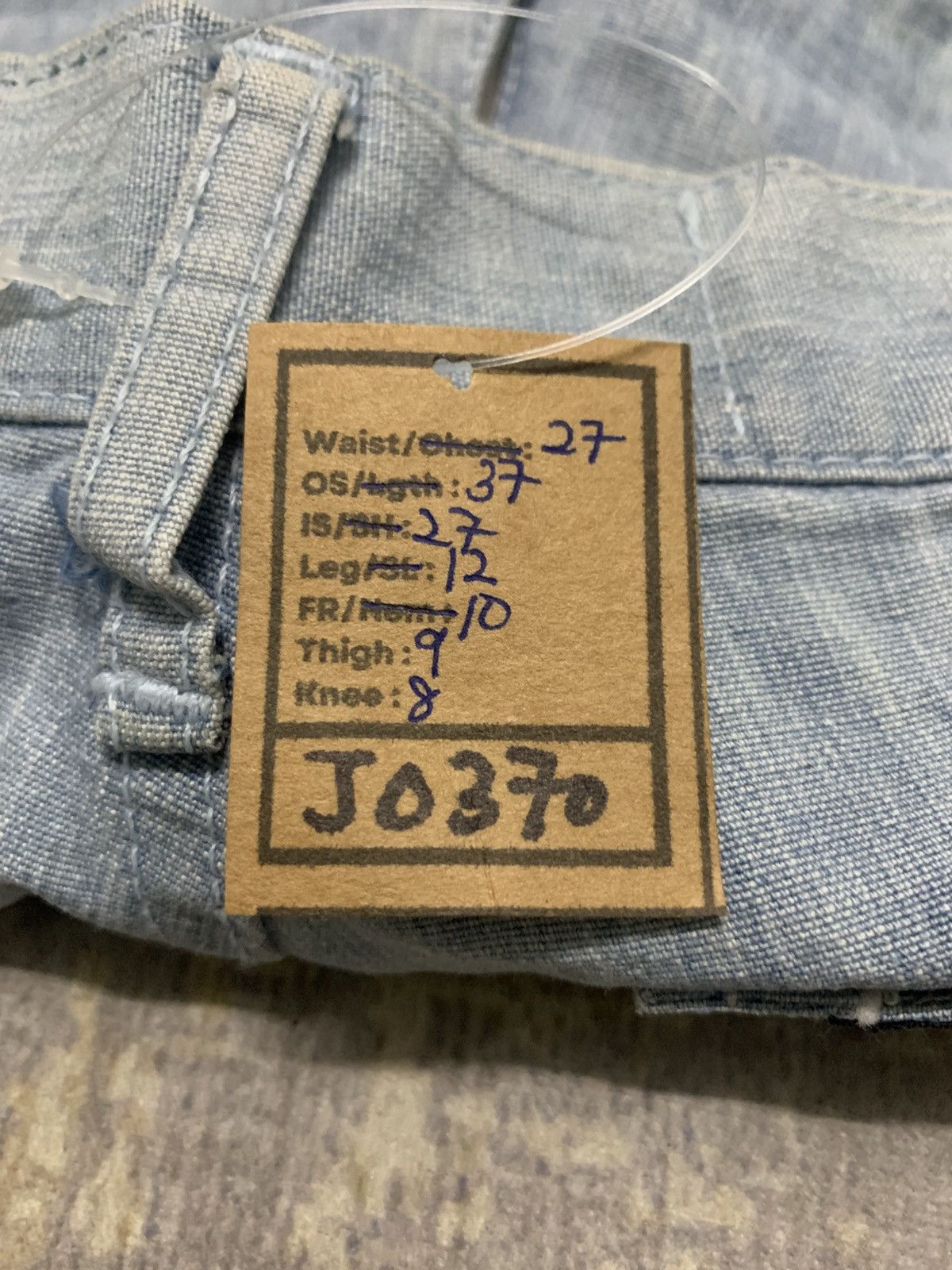 Japanese Brand Vintage 80s ELJOHN Flare Insane Hippie Denim Jeans W27 Size US 27 - 13 Thumbnail