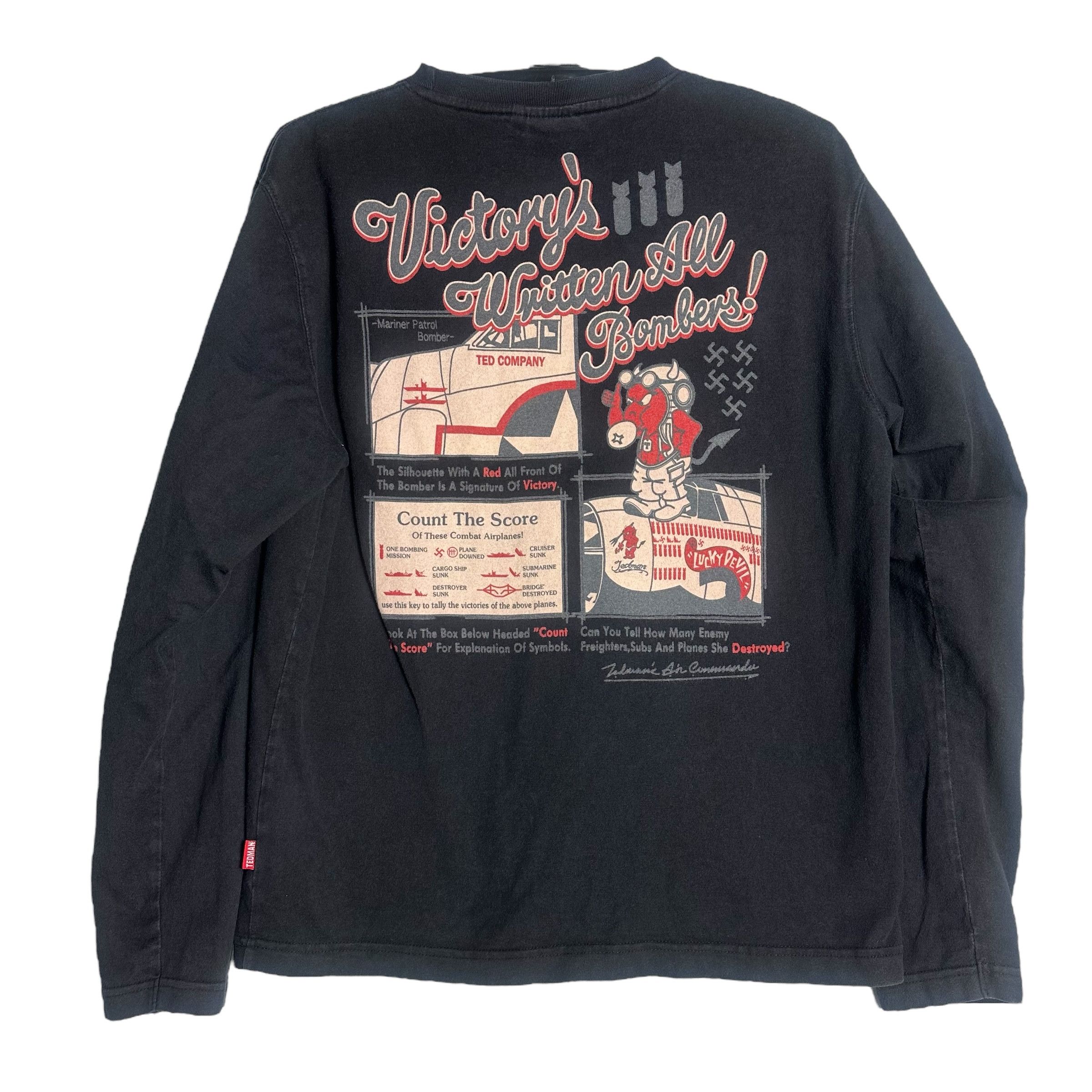 Tedman 🔥RARE🔥Vintage Tedman Aircraft All Print L/Sleeve T-shirt Size US XS / EU 42 / 0 - 5 Thumbnail