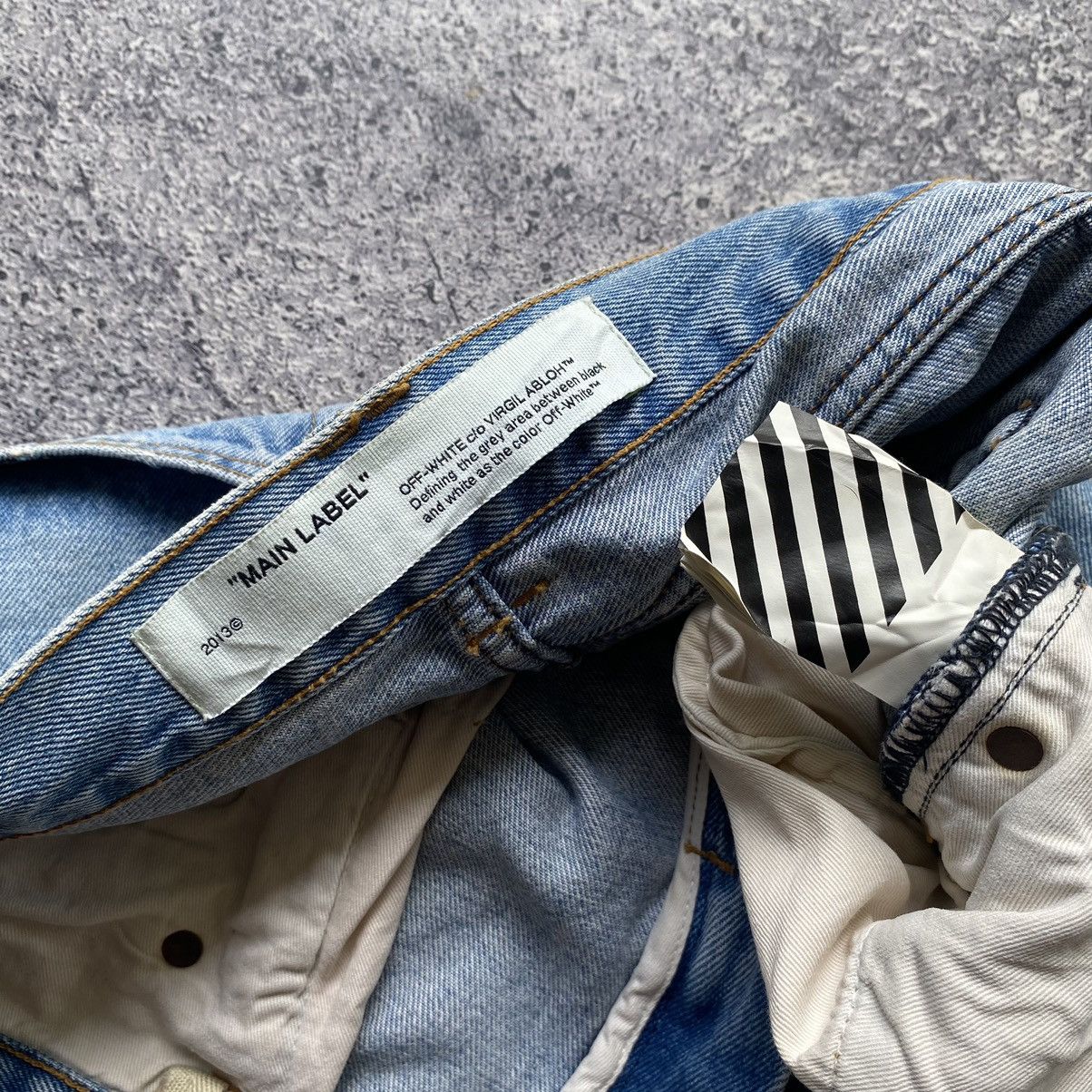 Off-White OFF-WHITE Diagonal Stripe Jeans Size US 33 - 12 Thumbnail