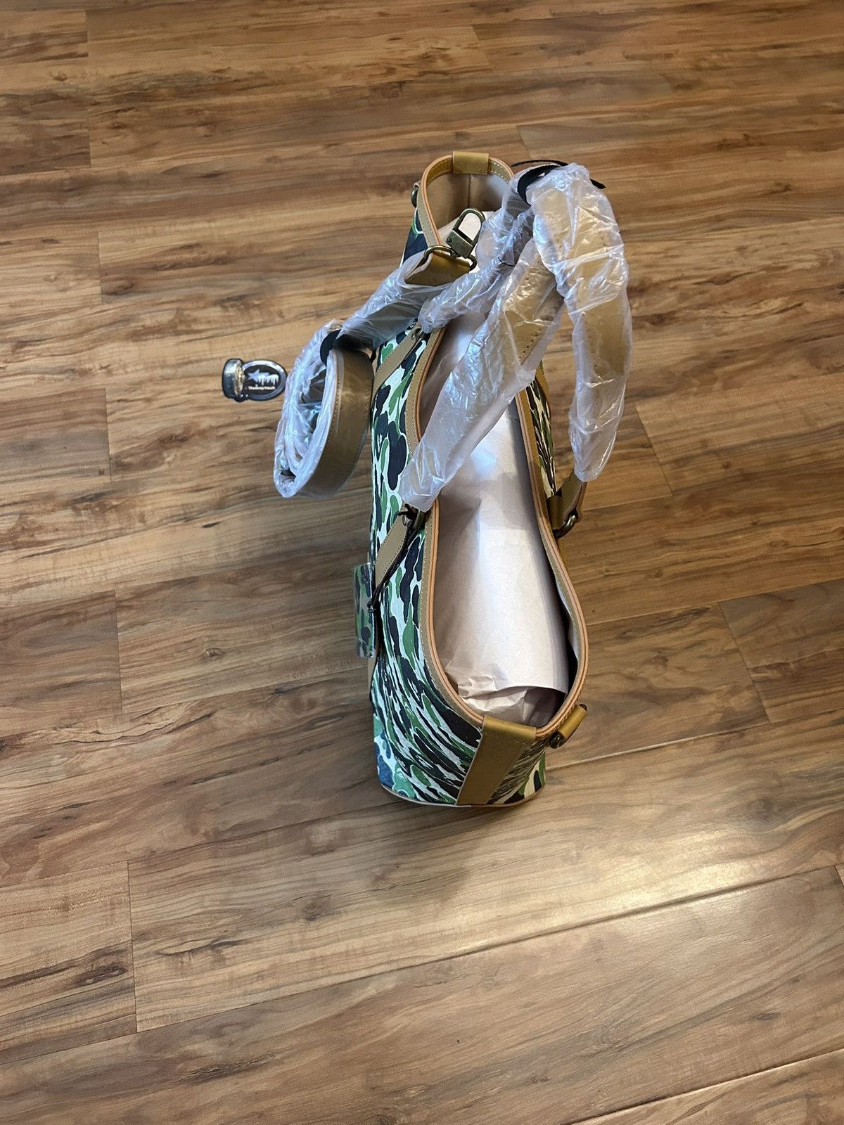 Bape NEW Bape Green ABC Camo PU Ostrich Leather Tote Bag Size ONE SIZE - 11 Thumbnail