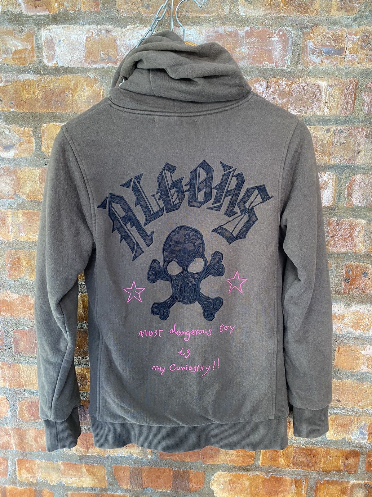 Japanese Brand Vtg Algonquins Japanese Punk Skull and poem padded hoodie Size M / US 6-8 / IT 42-44 - 2 Thumbnail
