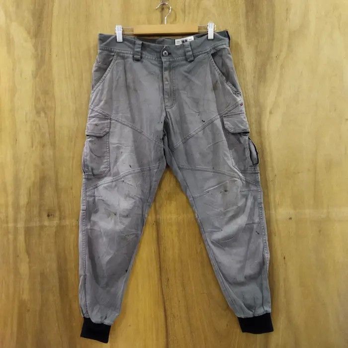 Japanese Brand TORA WORK WARE FADED GREY CARGO PANTS Size US 32 / EU 48 - 1 Thumbnail