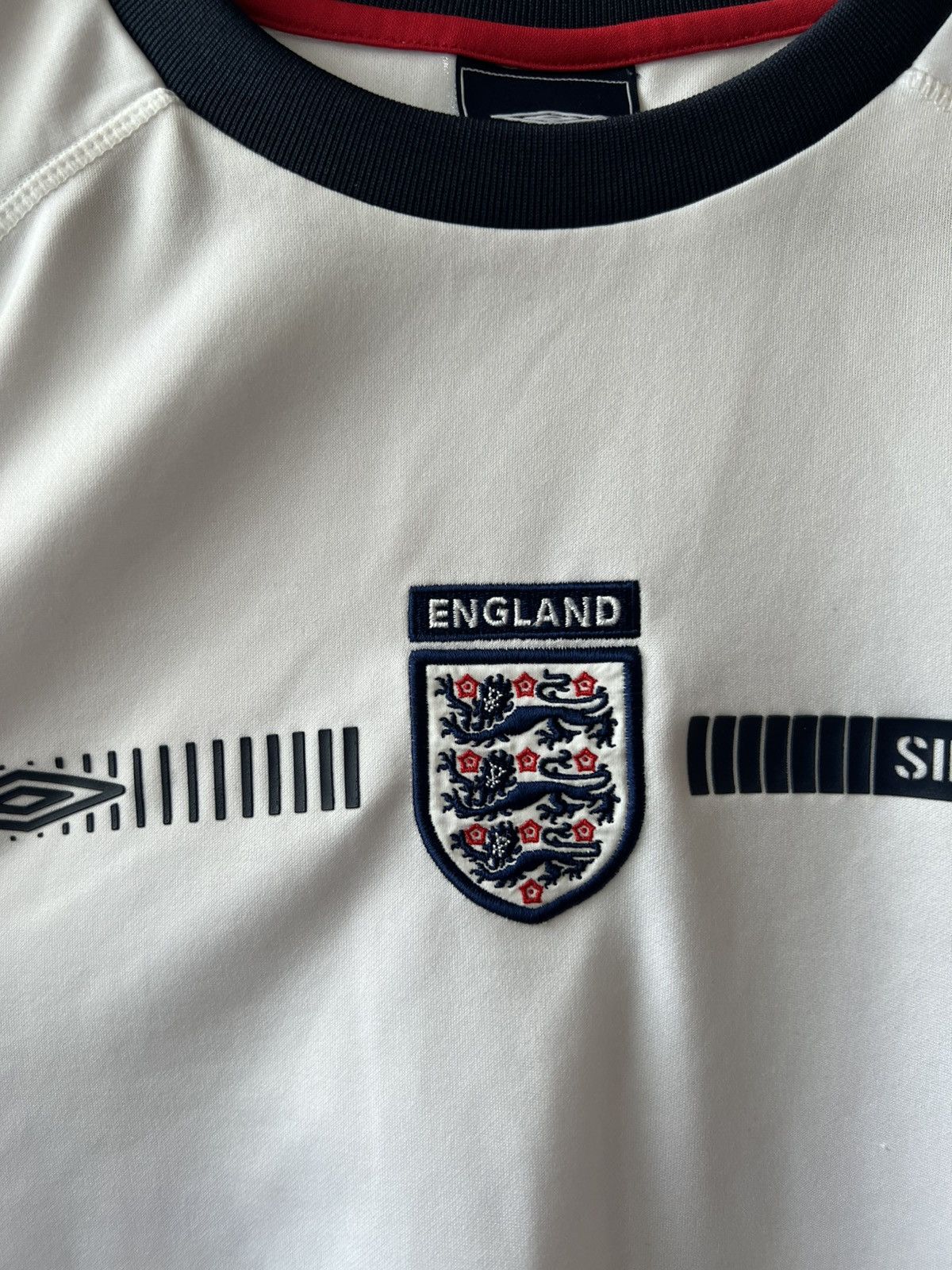 Umbro 2000/01 ENGLAND NATIONAL TRAIN SOCCER JERSEY FOOTBALL SHIRT Size US L / EU 52-54 / 3 - 6 Thumbnail