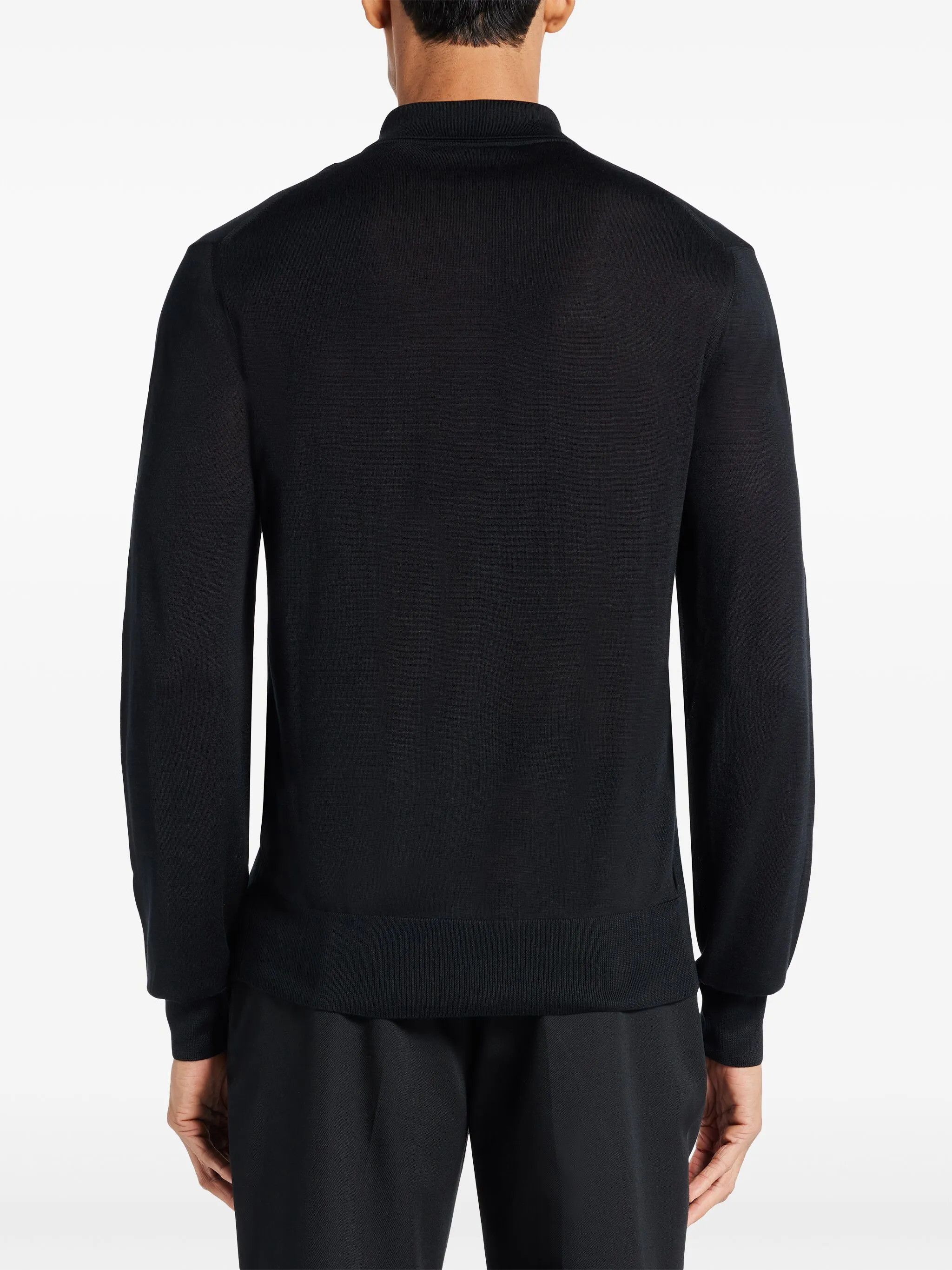 Tom Ford o1loc1c0525 KPL026 Polo Sweater in Black Size US M / EU 48-50 / 2 - 4 Thumbnail