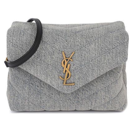 Saint Laurent Paris o1s1wg110925 Size: OS / Toy Loulou Denim Bag in Grey Size ONE SIZE - 1 Thumbnail