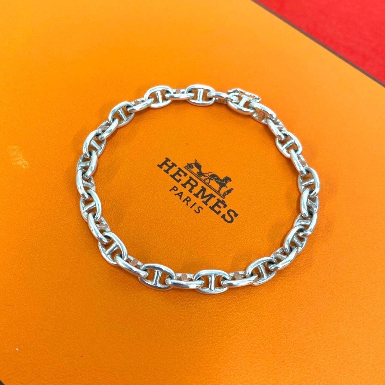 Hermes Hermes Hermes Chaine d’Ancre TPM Silver Bracelet Precious Metal Bracelet DUTY FREE for USA Size ONE SIZE - 1 Thumbnail